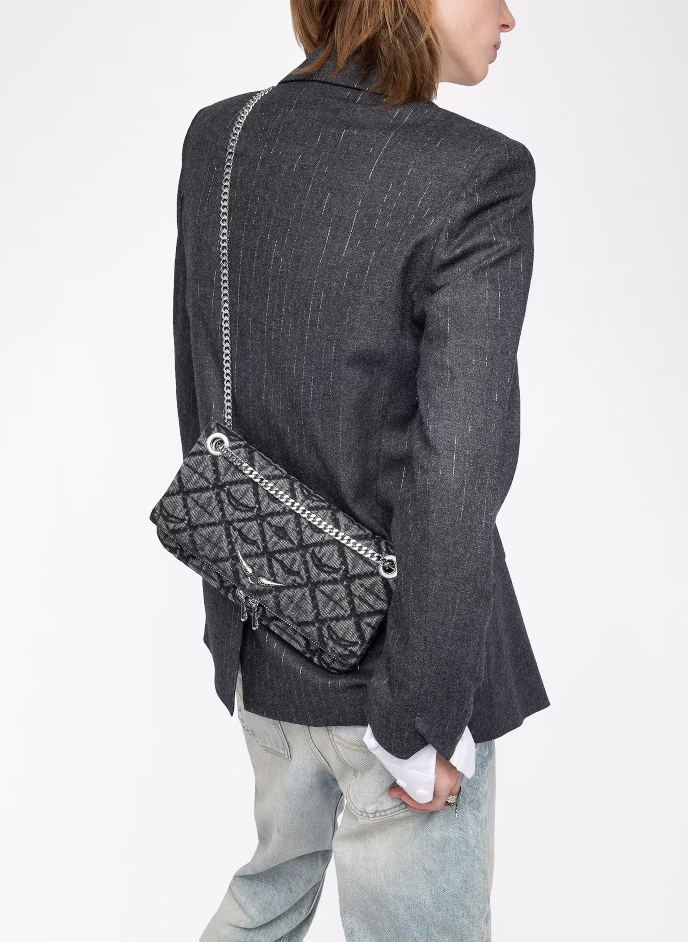 Pochette imprimée rock ii ZADIG&VOLTAIRE Gris