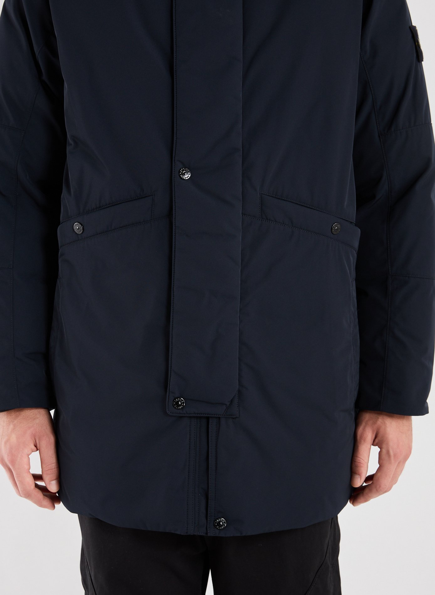 Hooded coat  STONE ISLAND Blue