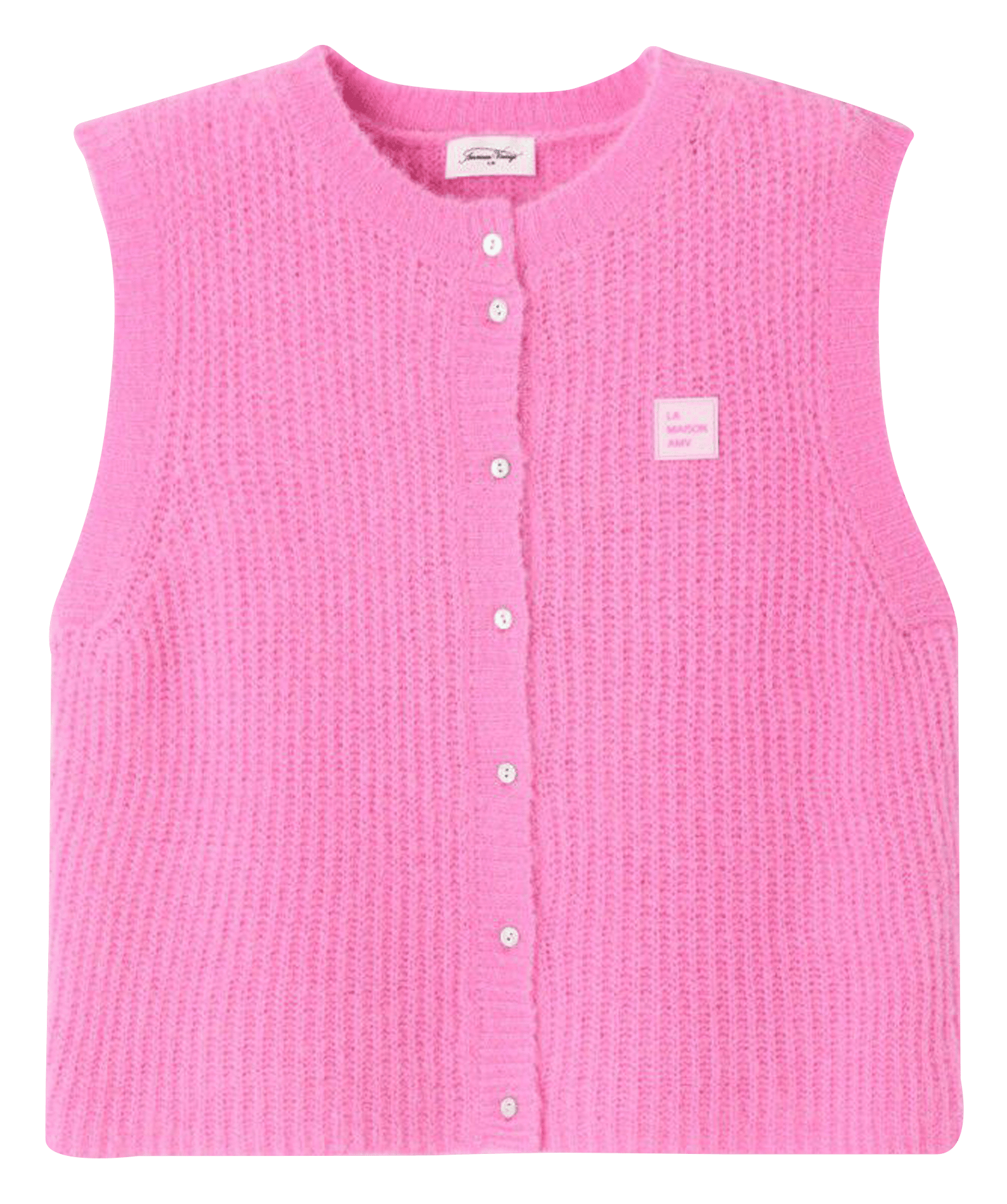 Gilet sans manches en maille duveteuse east AMERICAN VINTAGE Rose