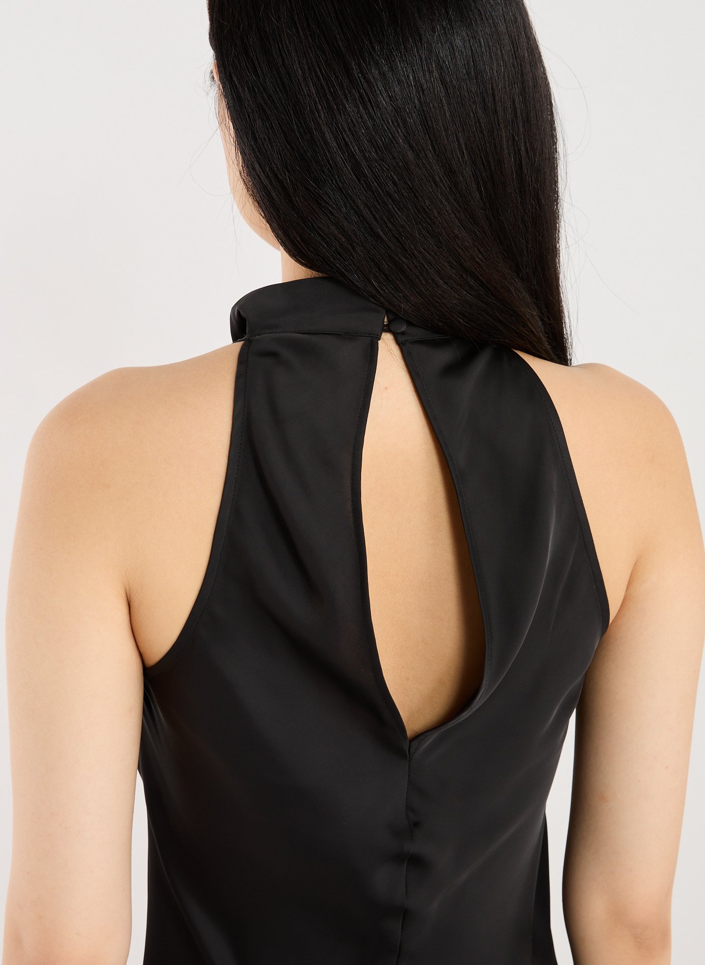 Robe longue satinée  ROTATE Noir