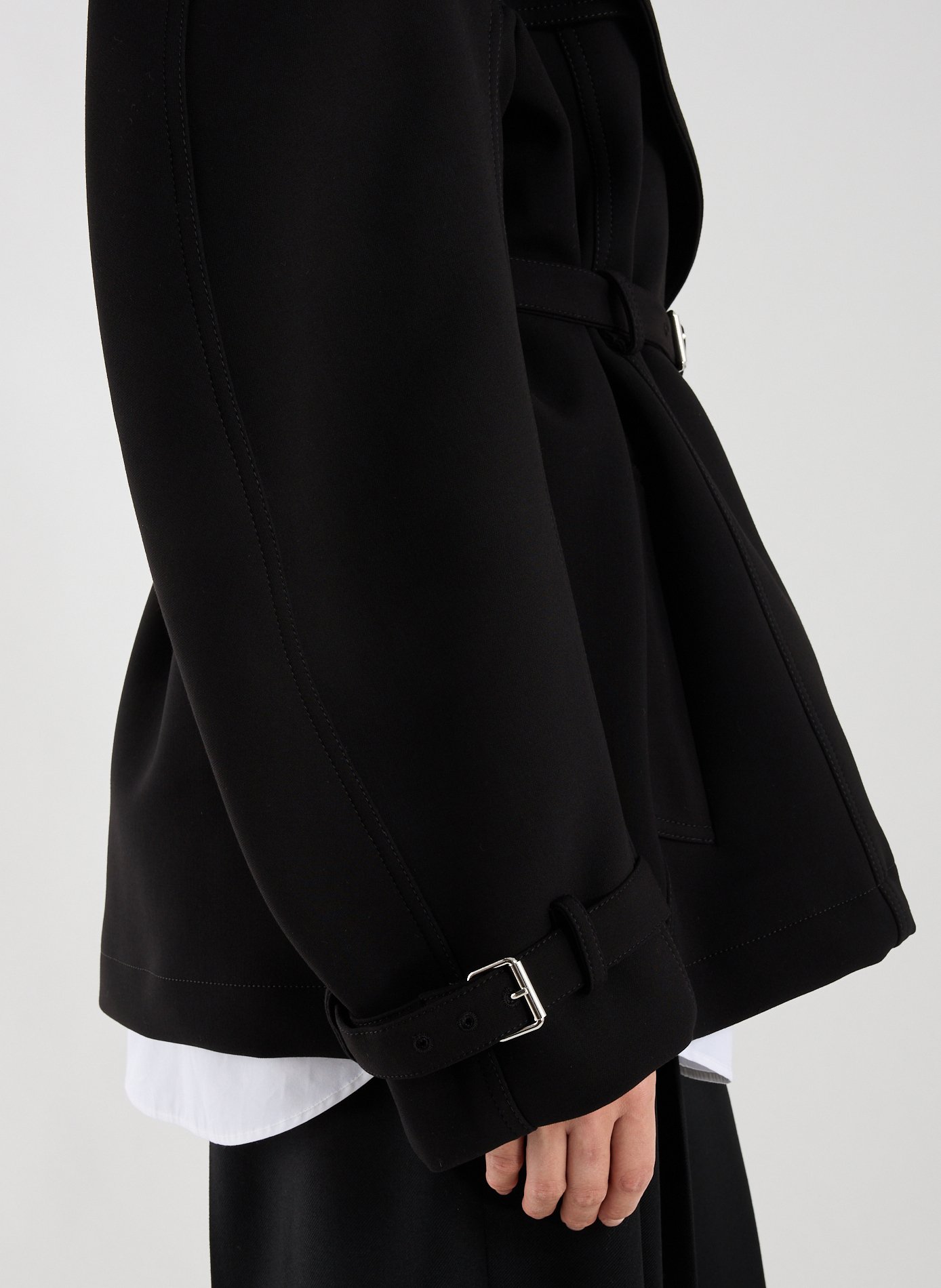 Le trench court Ovalo  JACQUEMUS Noir