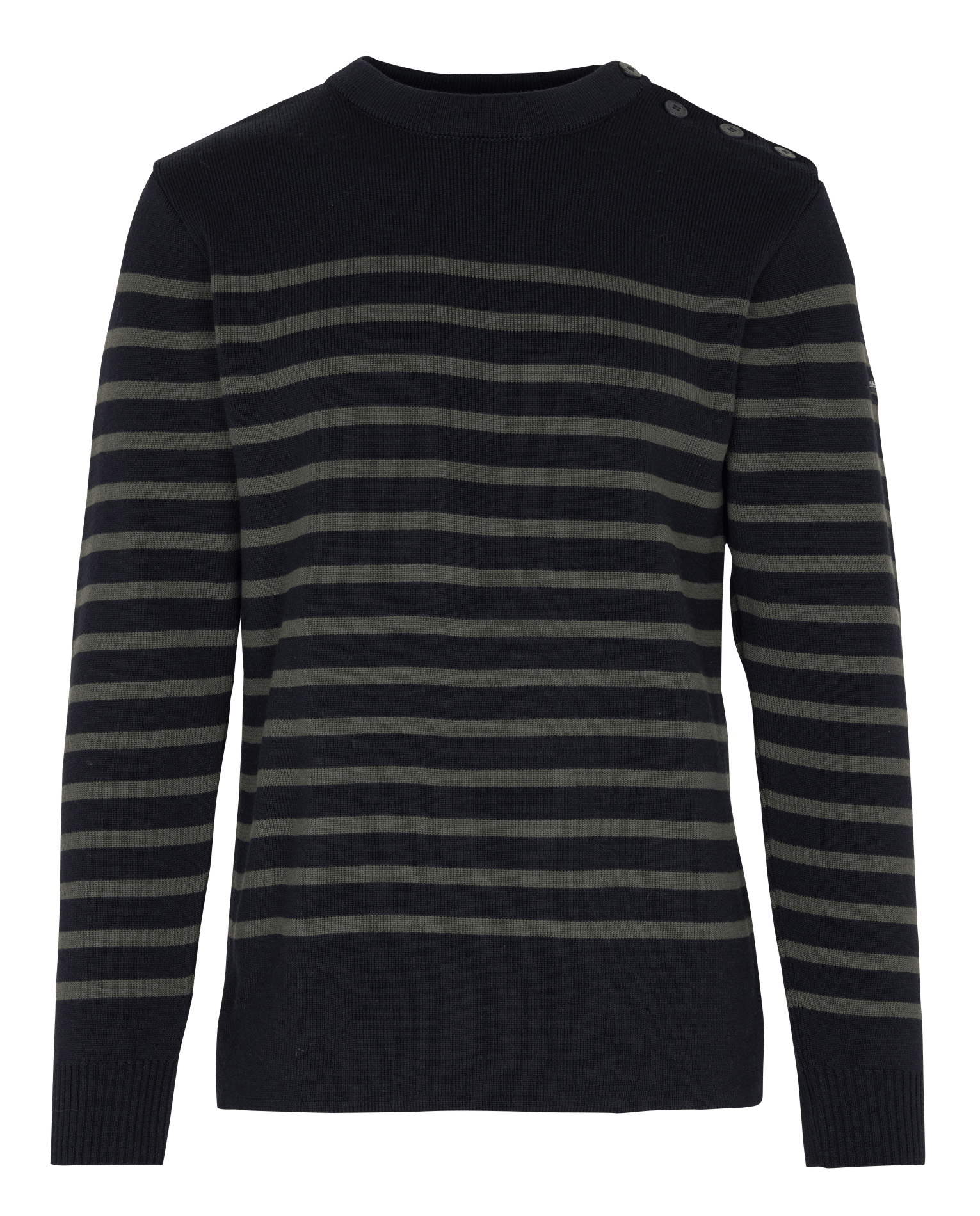 Pull col rond à rayures en laine mélangée ARMOR-LUX Bleu