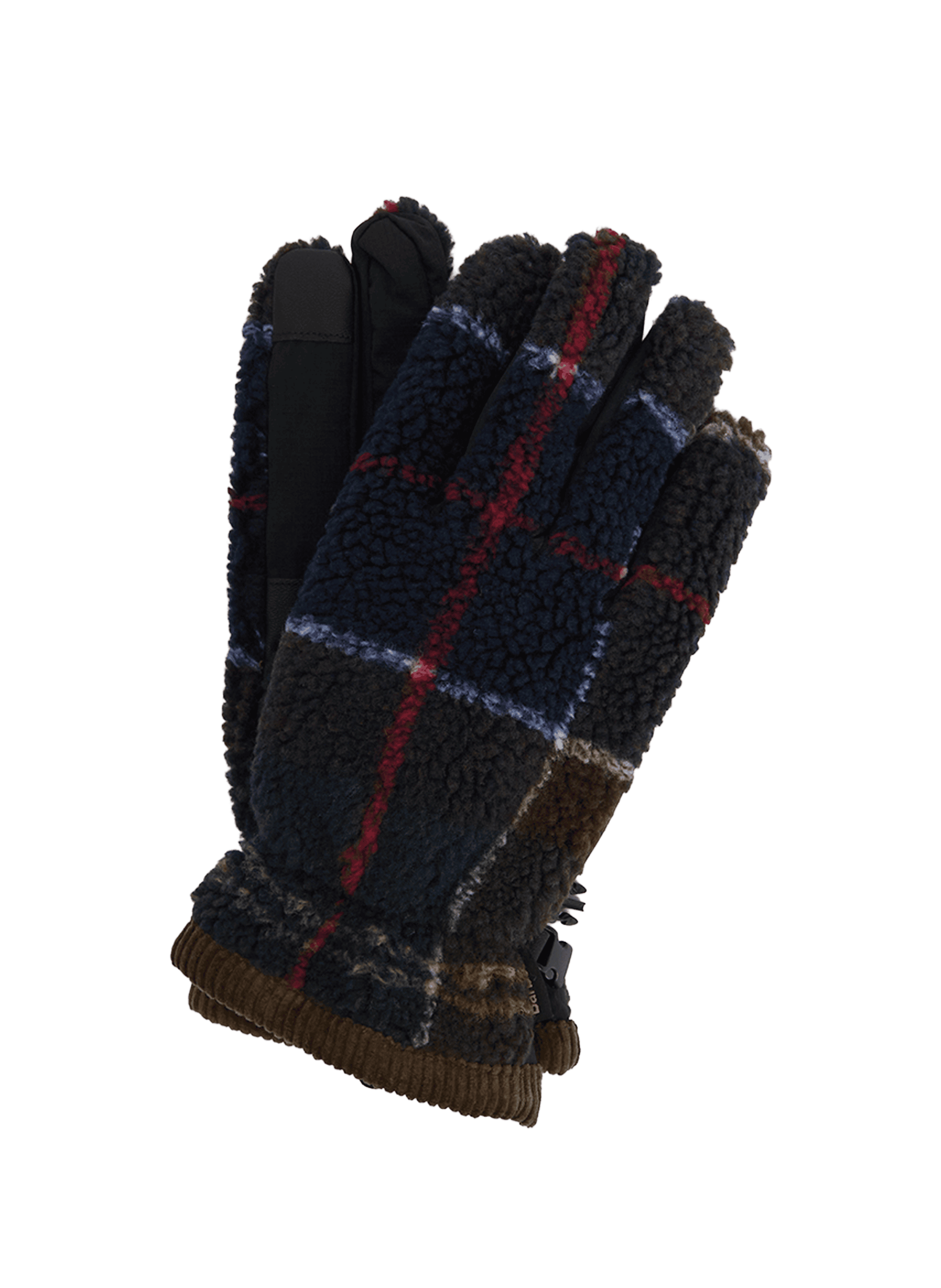 BARBOUR Gants imprimé tartan à sangles Multicolore