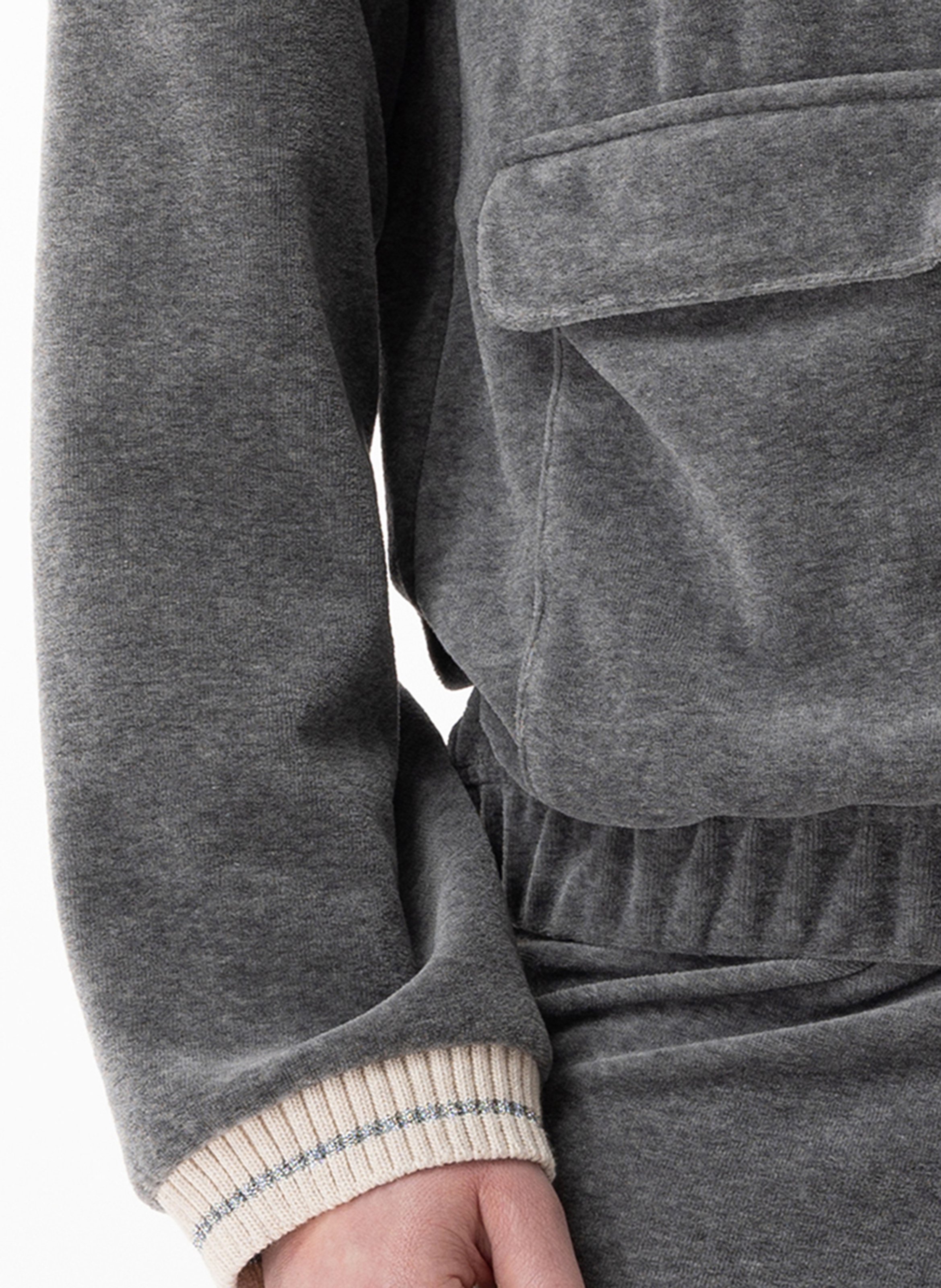 Ensemble homewear zippé en velours country 126 LE CHAT Gris