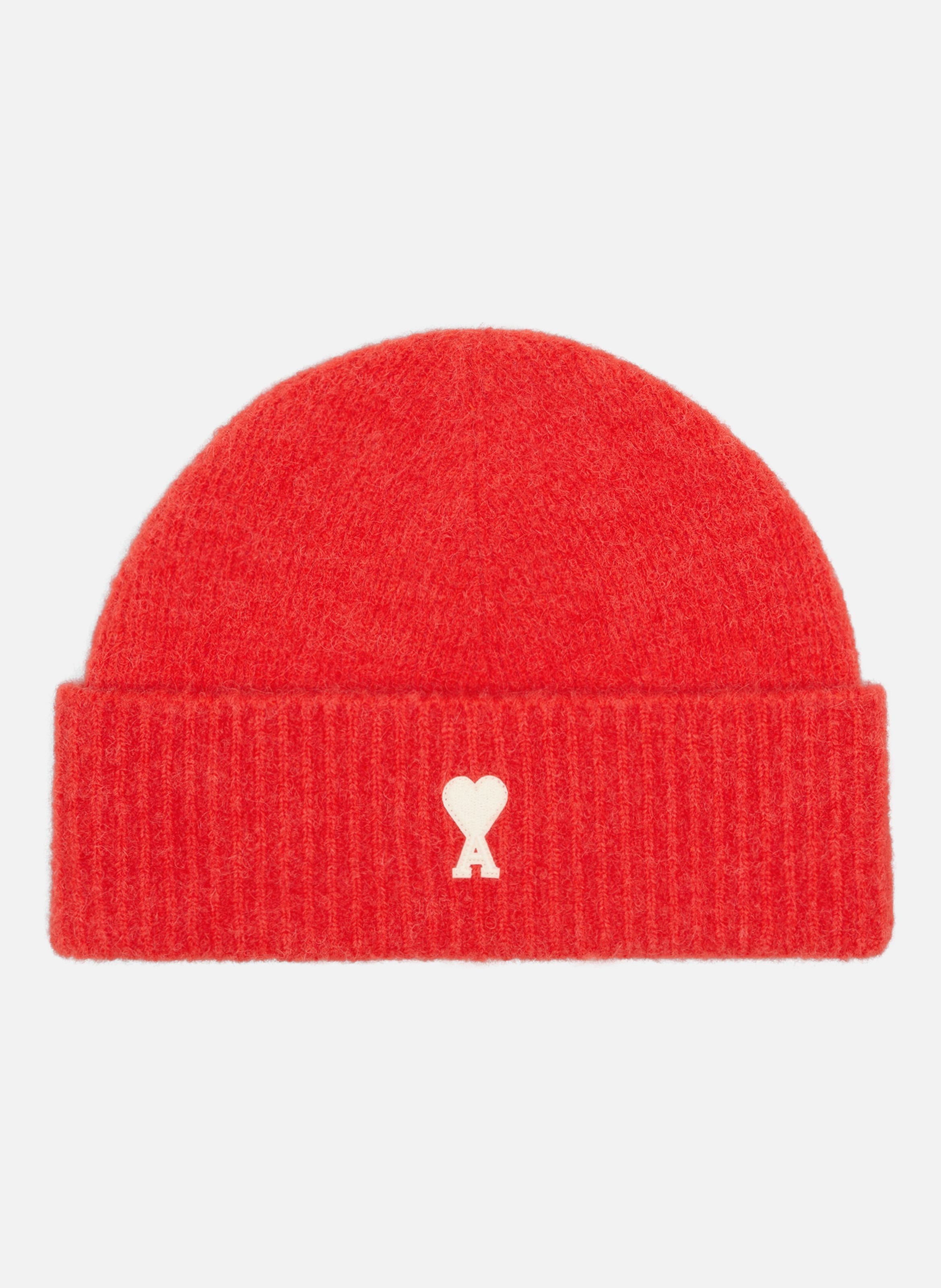 Bonnet ami de coeur en alpaga unisexe AMI PARIS Rouge