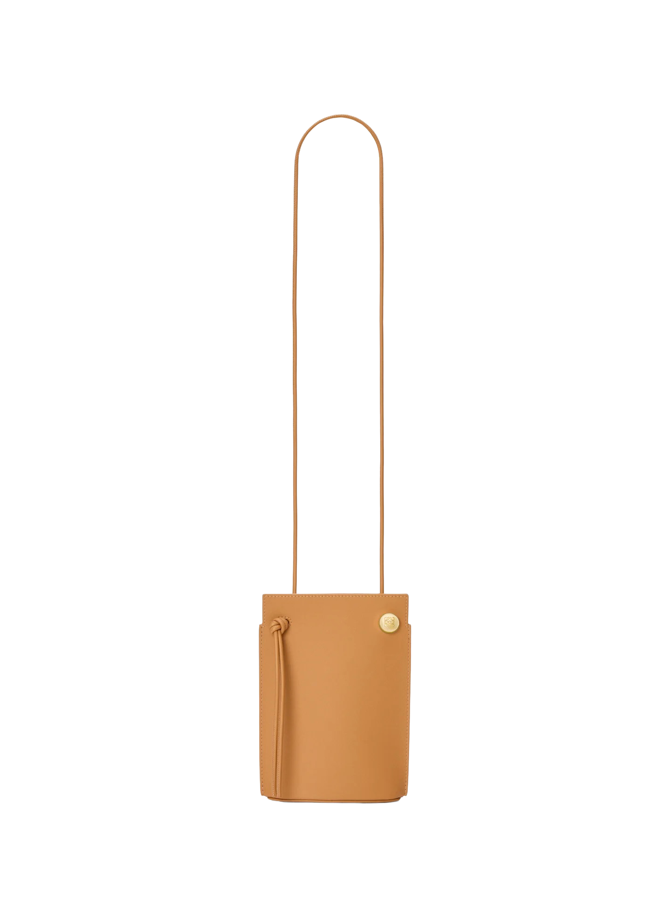 Pebble Dice Pocket in classic calf leather. LOEWE Brown