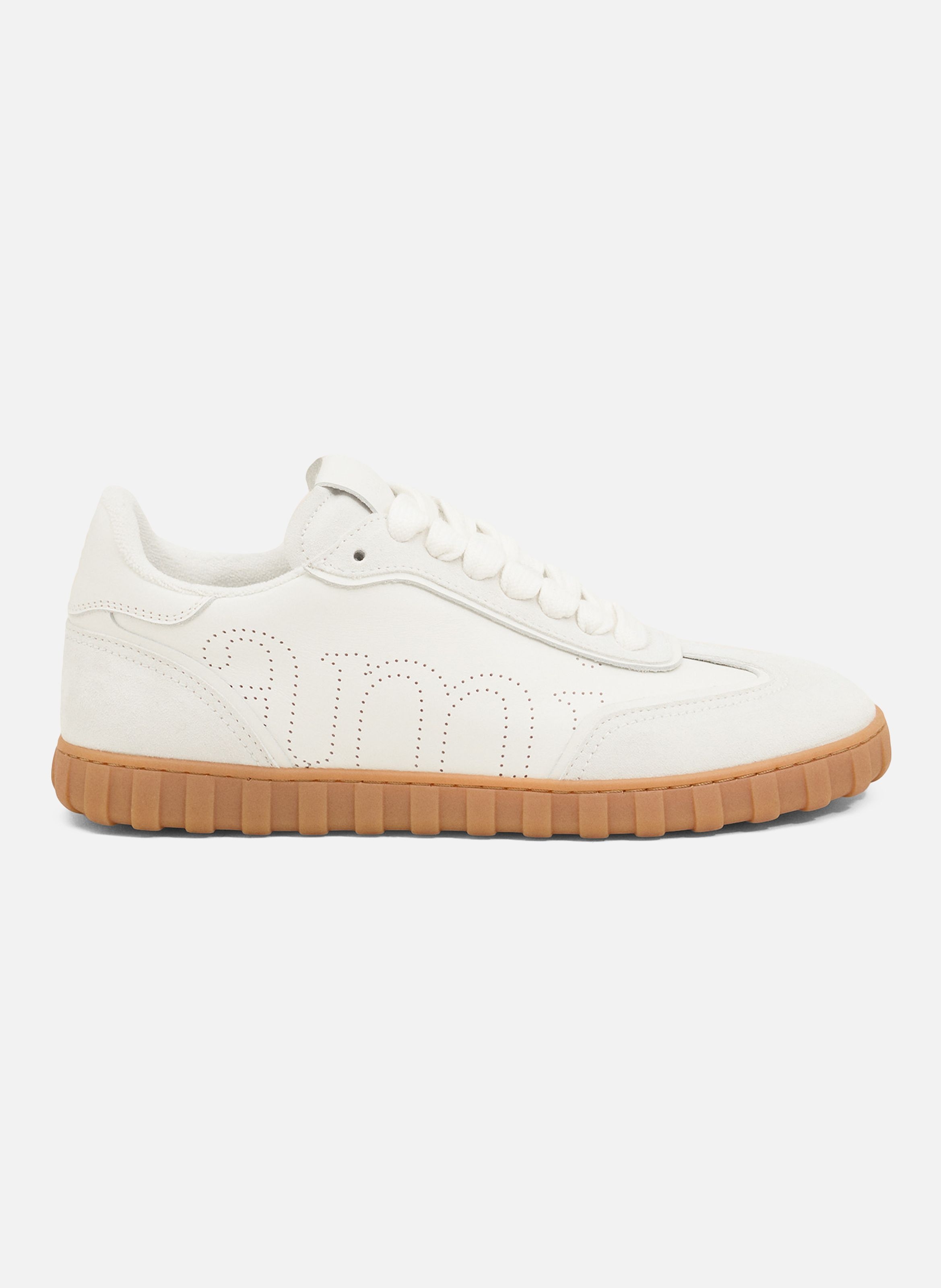 Sneakers step unisexes en cuir de vachette AMI PARIS Blanc