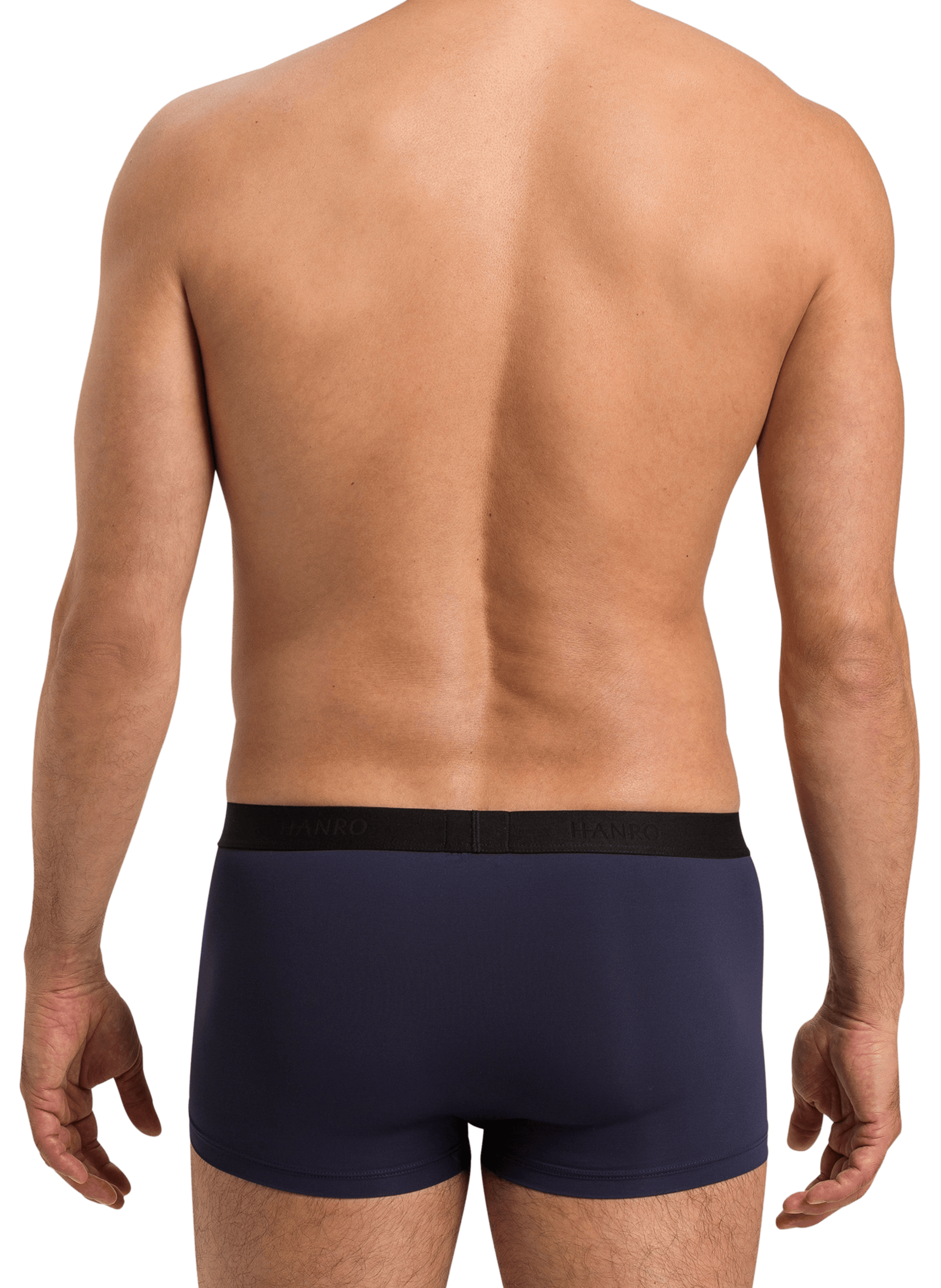 Plain polyamide boxers HANRO Blue