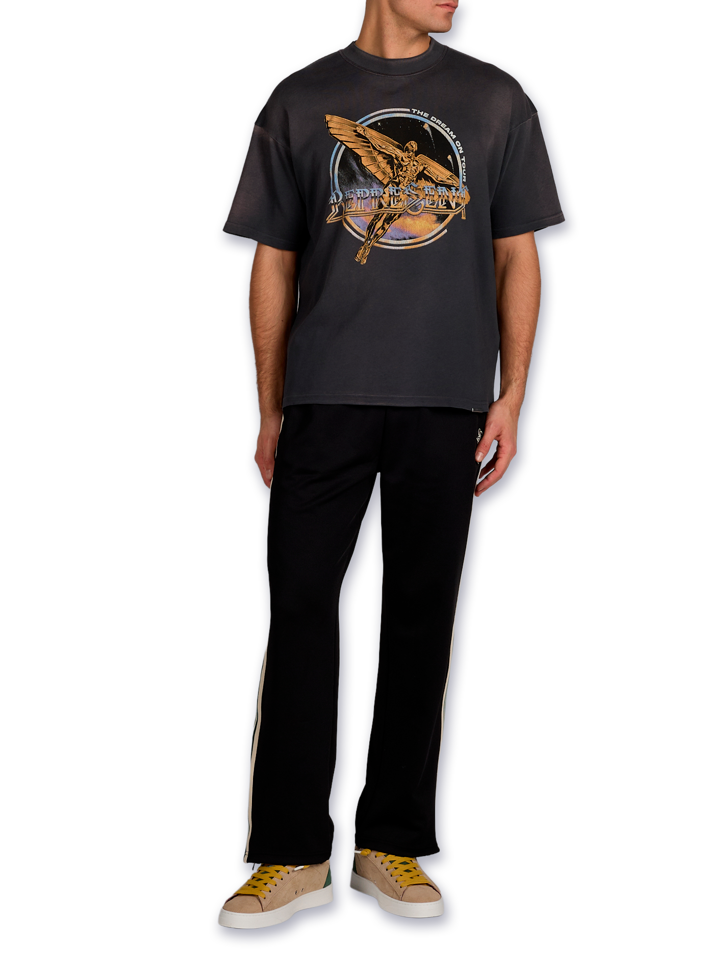 Oversized Dream On cotton T-shirt REPRESENT Grey