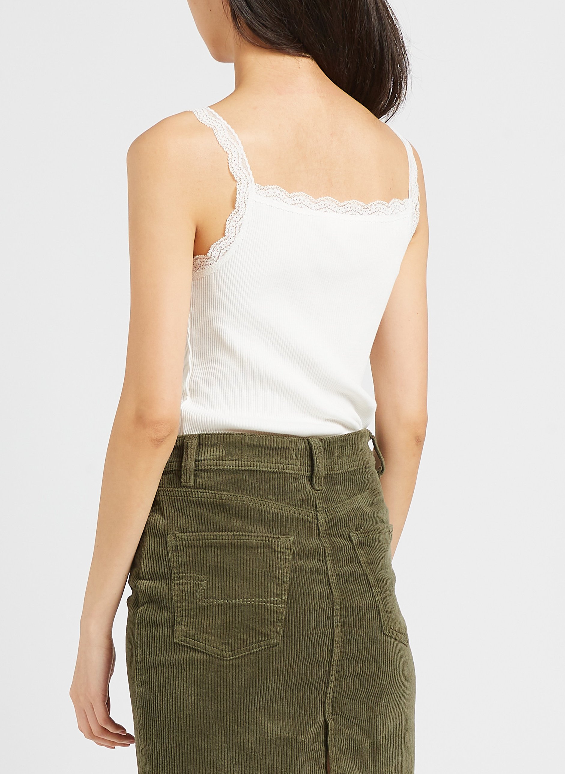 Débardeur col carré en coton perry MAISON 123 Blanc