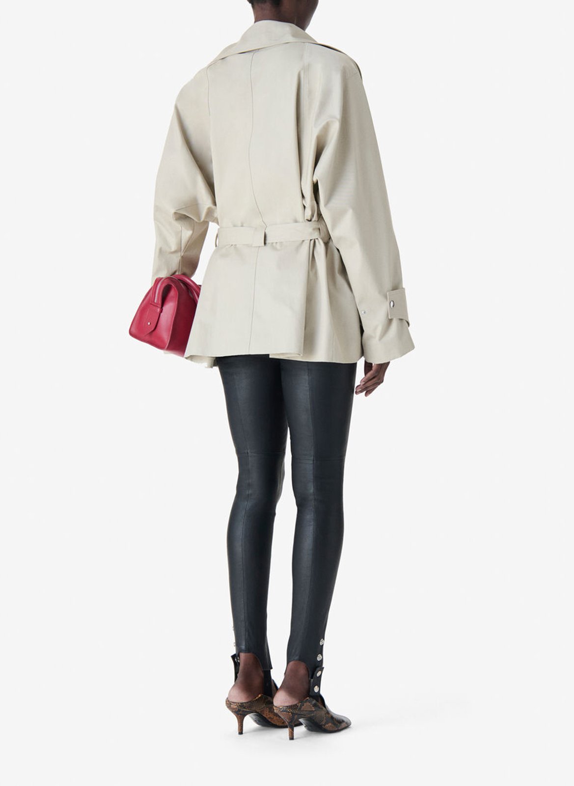 Trench col montant en coton mélangé 7ralya IRO Gris