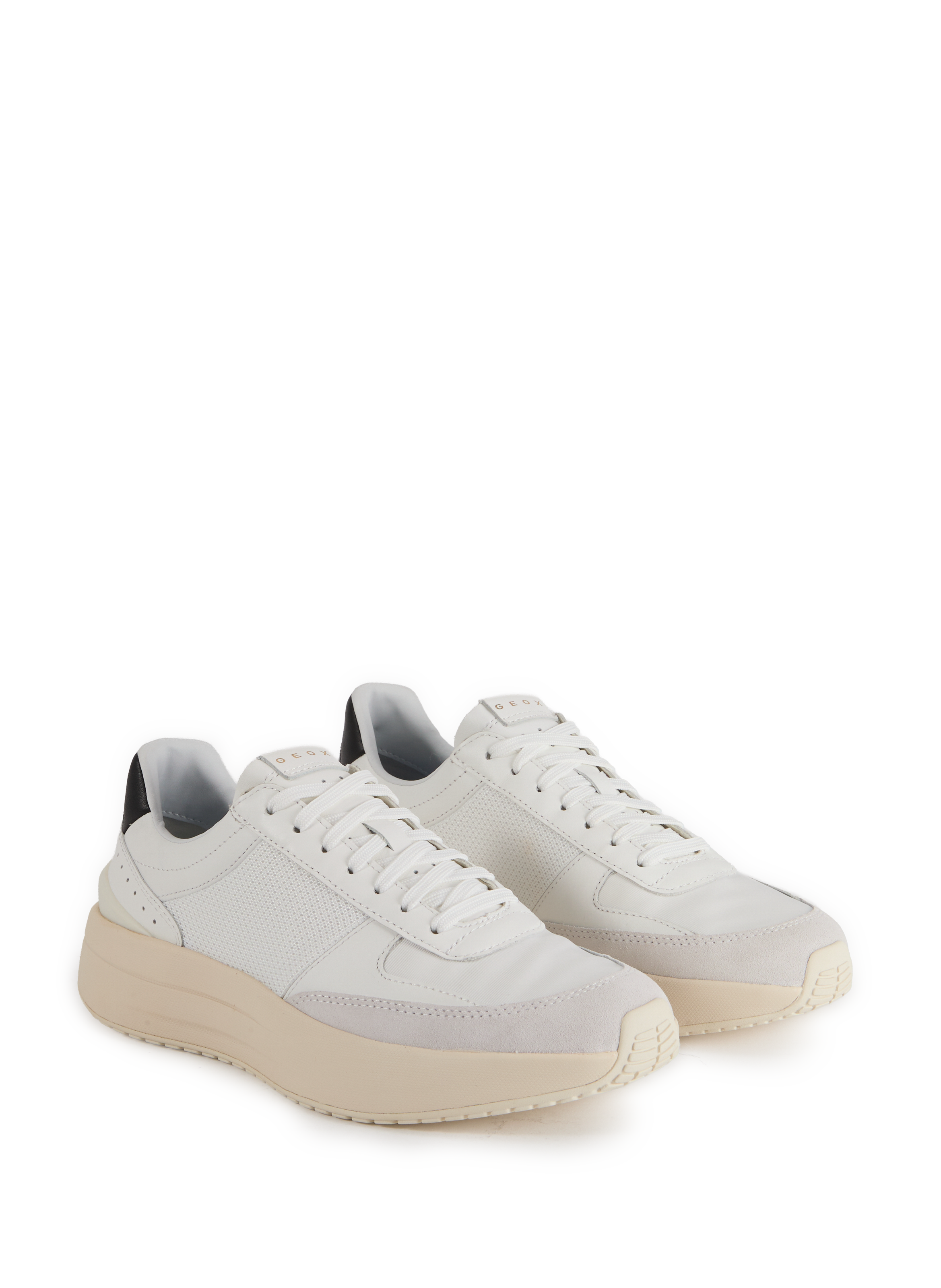 Baskets GXRN-01 en cuir mélangé GEOX Blanc