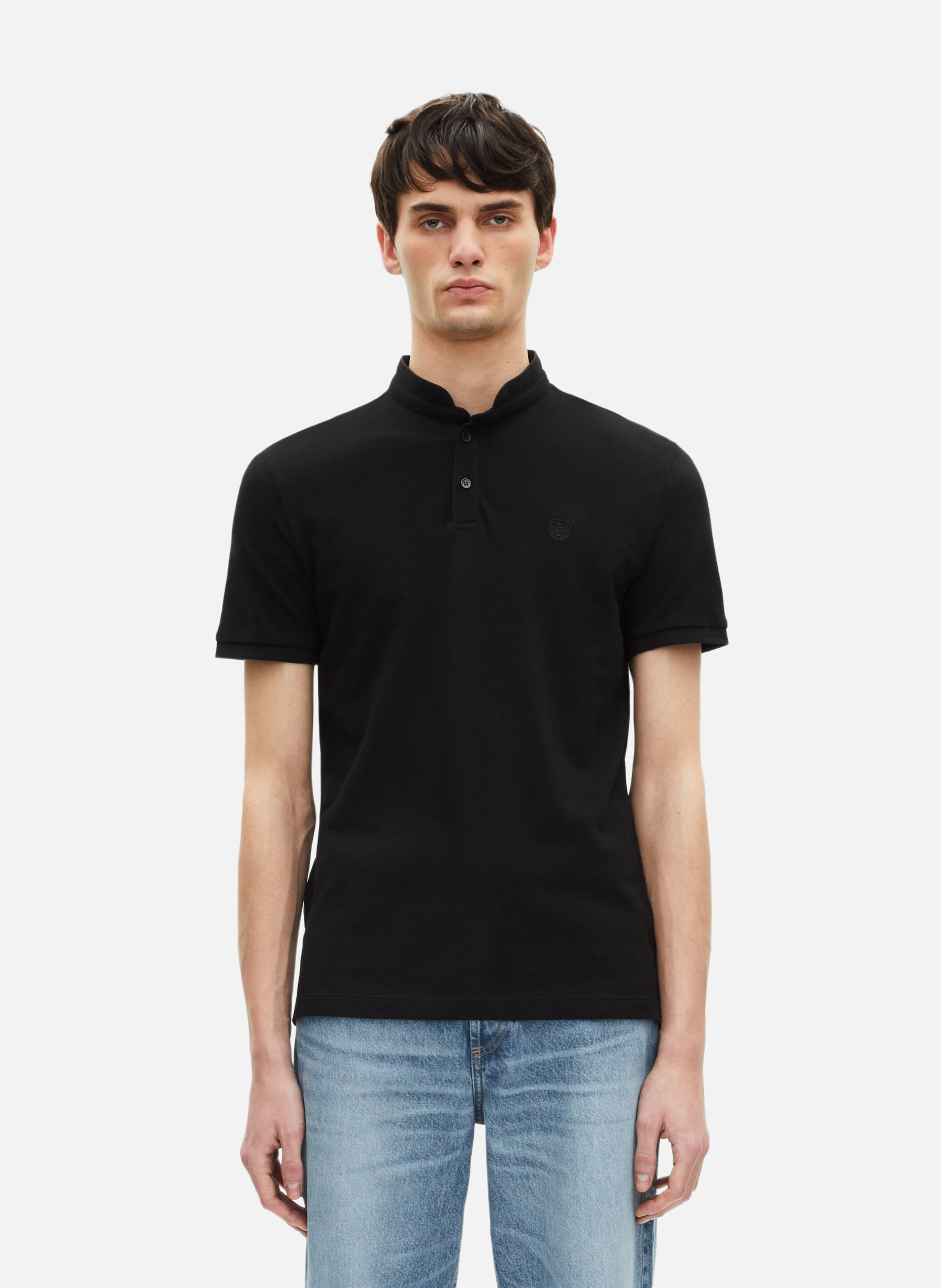 Polo en coton col officier THE KOOPLES Noir