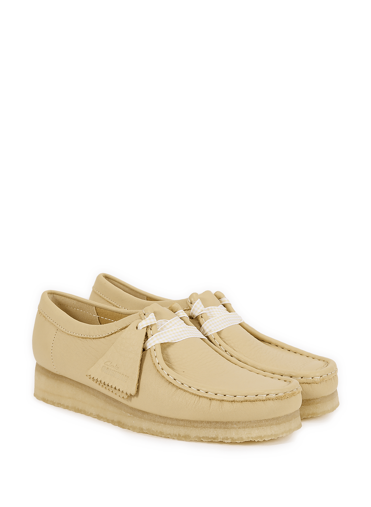 Mocassins Wallabee en peau CLARKS Jaune