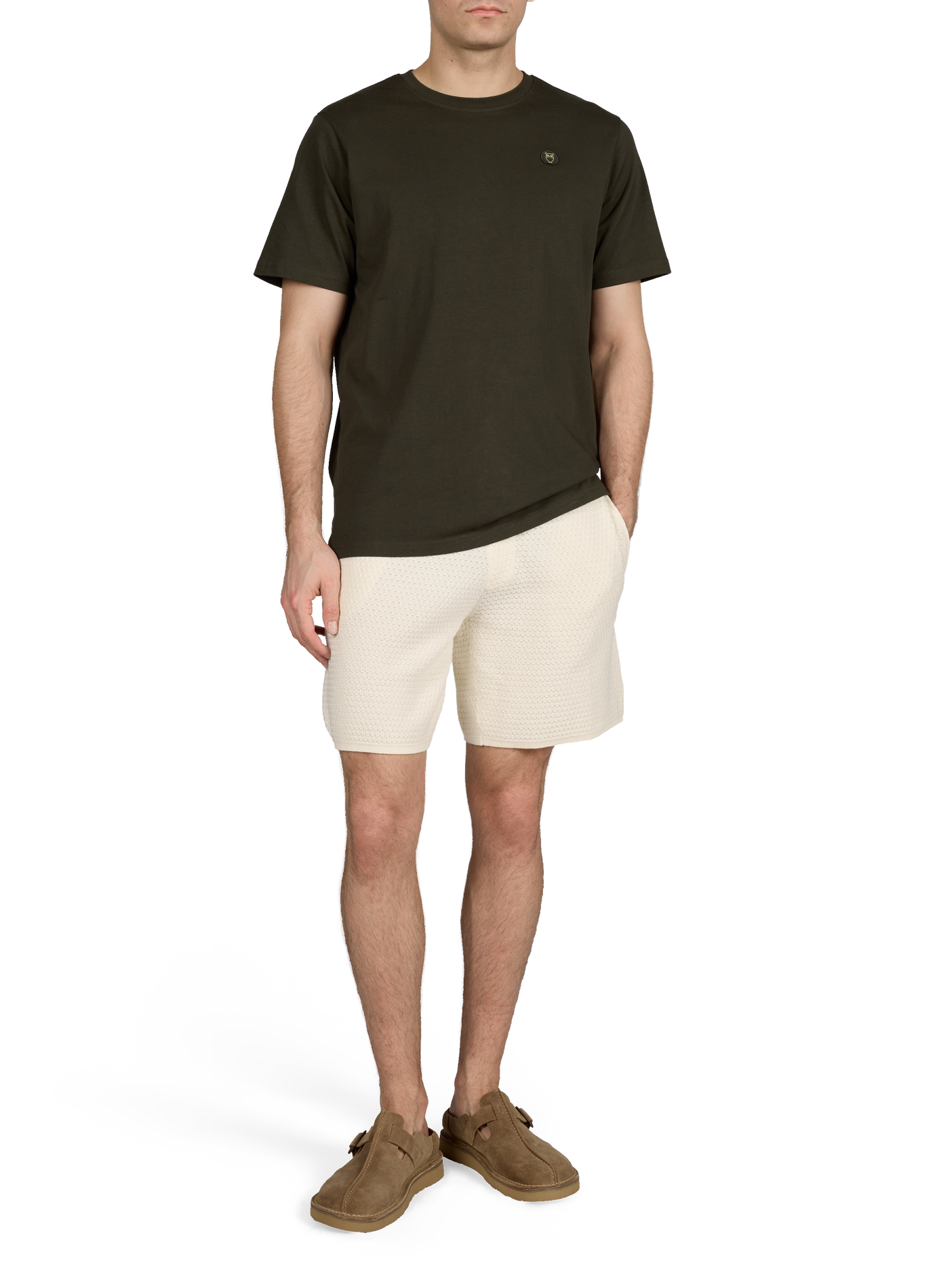 Short tricot en coton KNOWLEDGE COTTON Beige