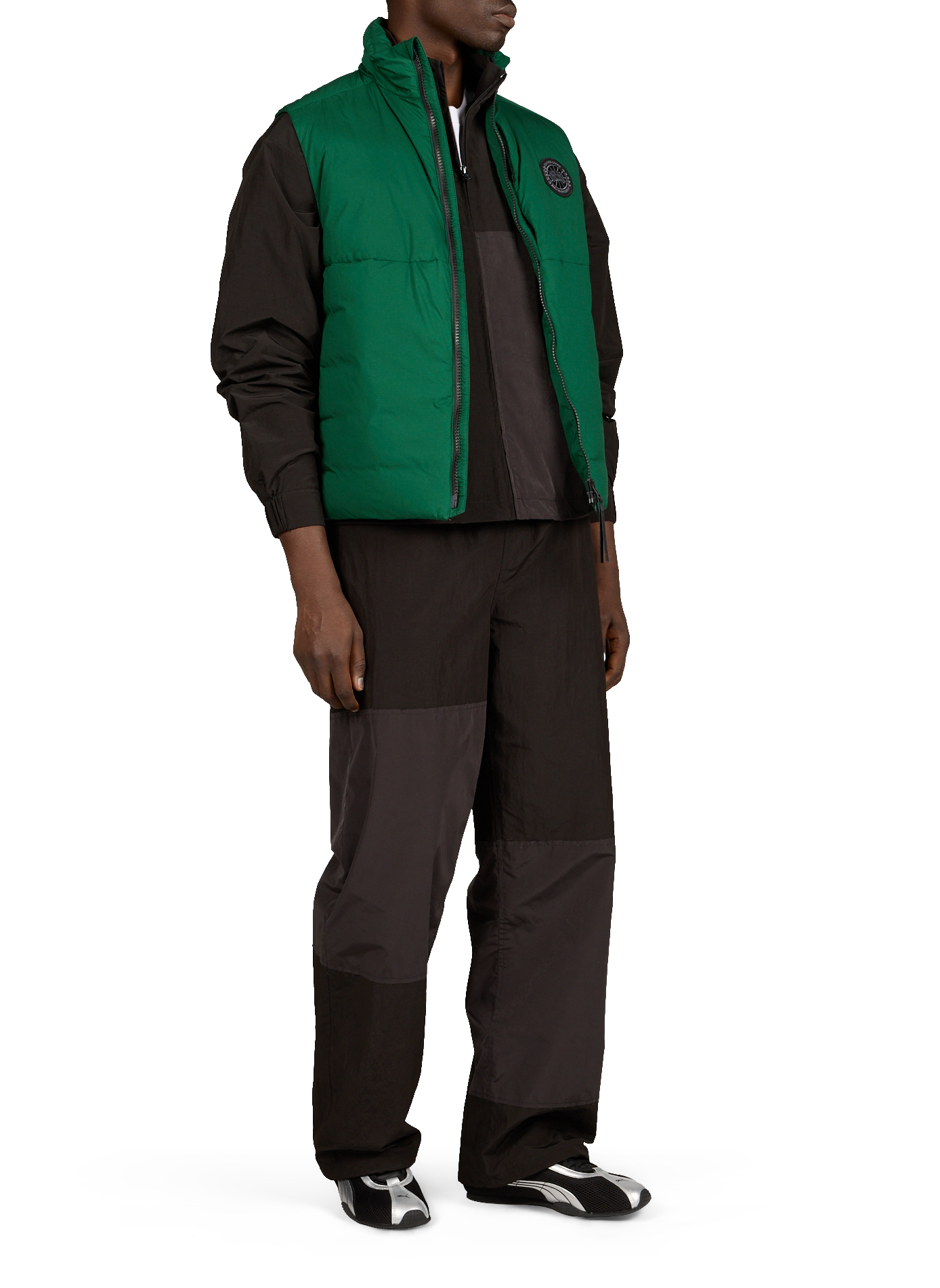 Sleeveless high neck vest CANADA GOOSE Green