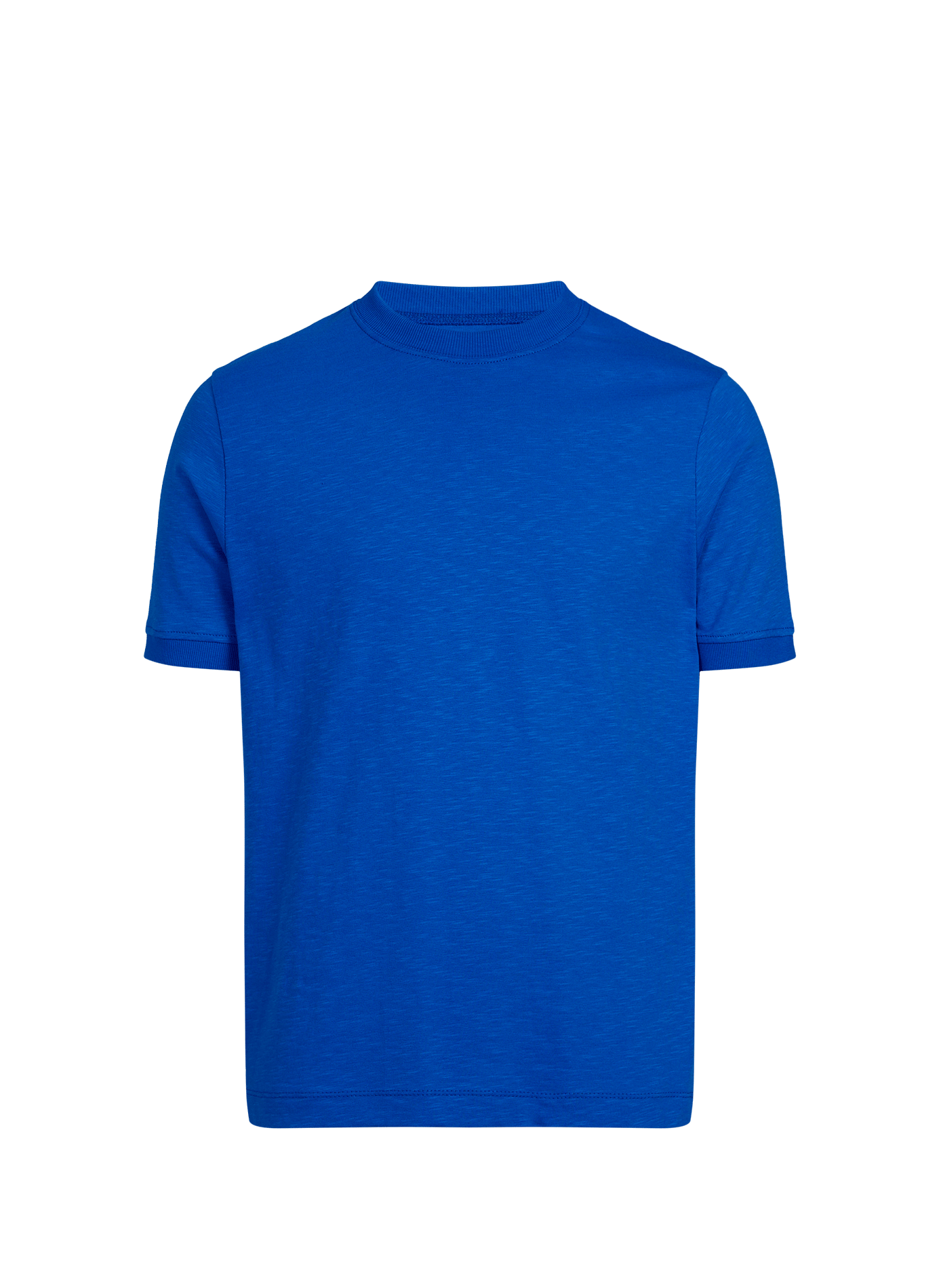 Plain round neck cotton T-shirt LAFAURIE Blue