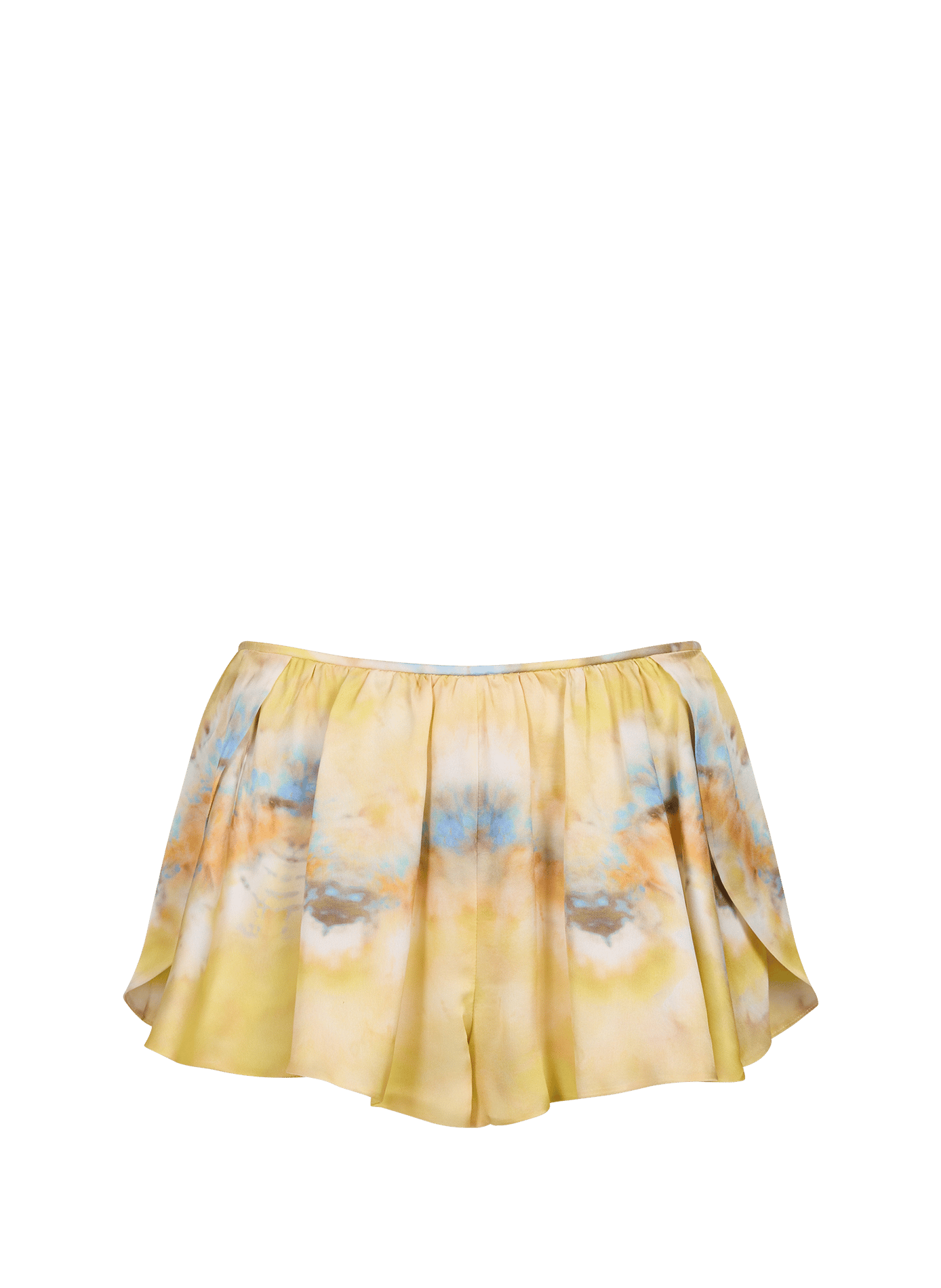 Short low-rise silk shorts with ruffles ZIMMERMANN Yellow