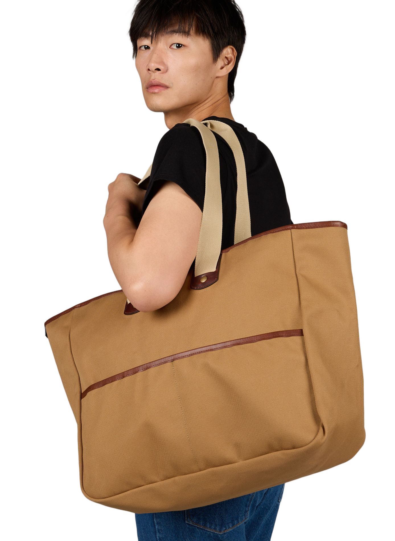 Mélo 48h cotton tote bag BLEU DE CHAUFFE Brown
