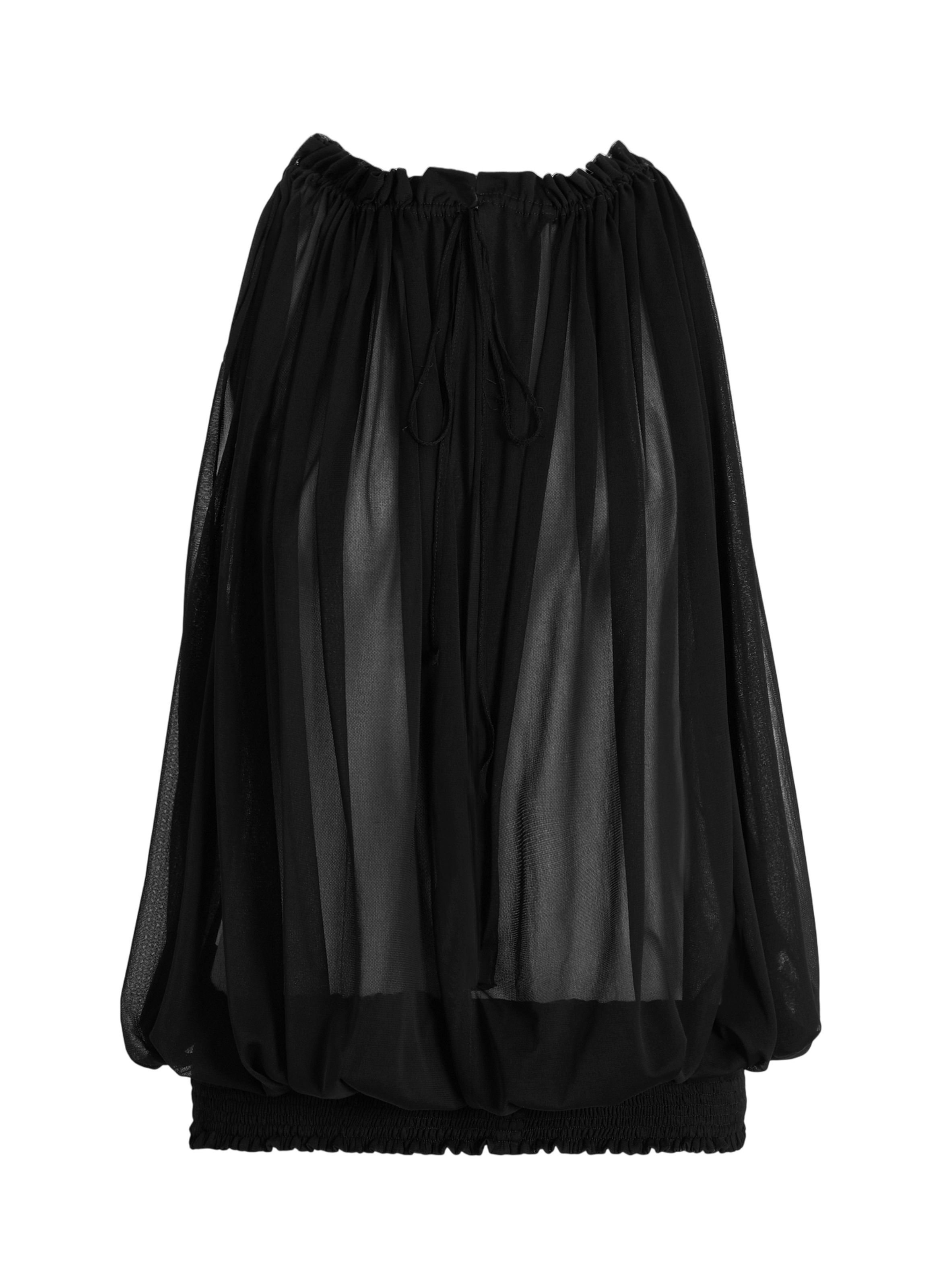Top sans manches en mousseline BALMAIN Noir