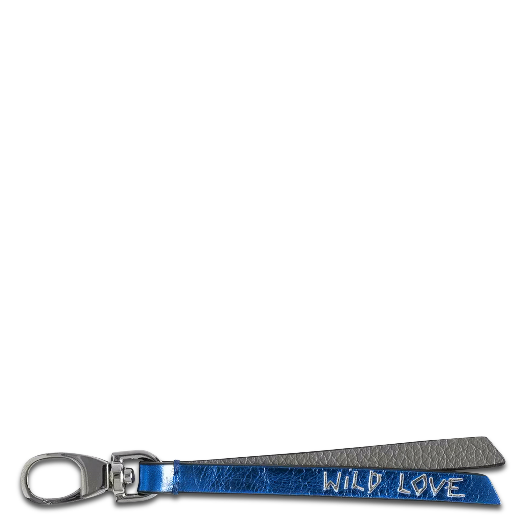 Gegraveerde leren sleutelhanger ZADIG&VOLTAIRE Blauw