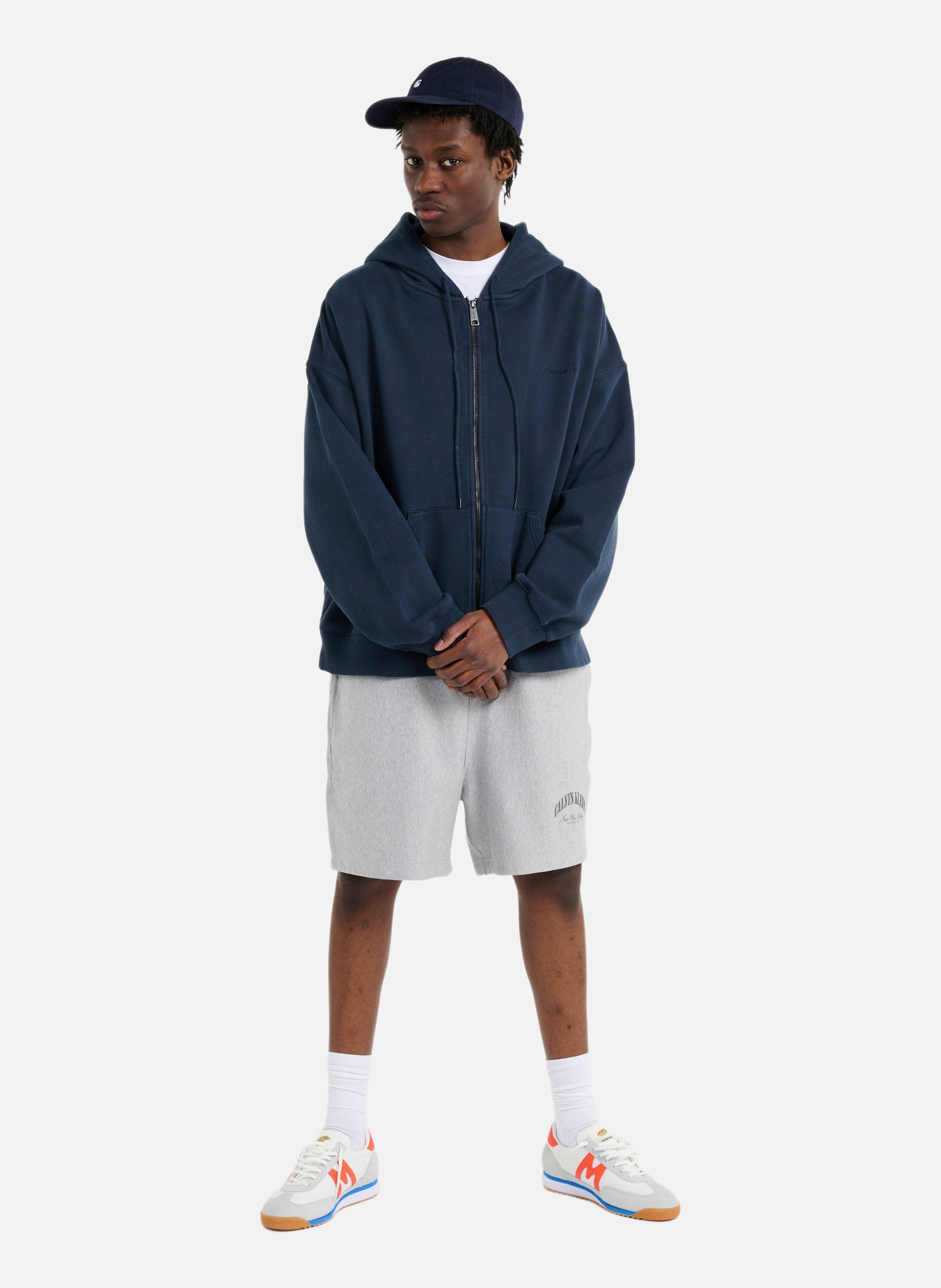 Hoodie zippé hooded benton sweat jacket CARHARTT WIP Bleu
