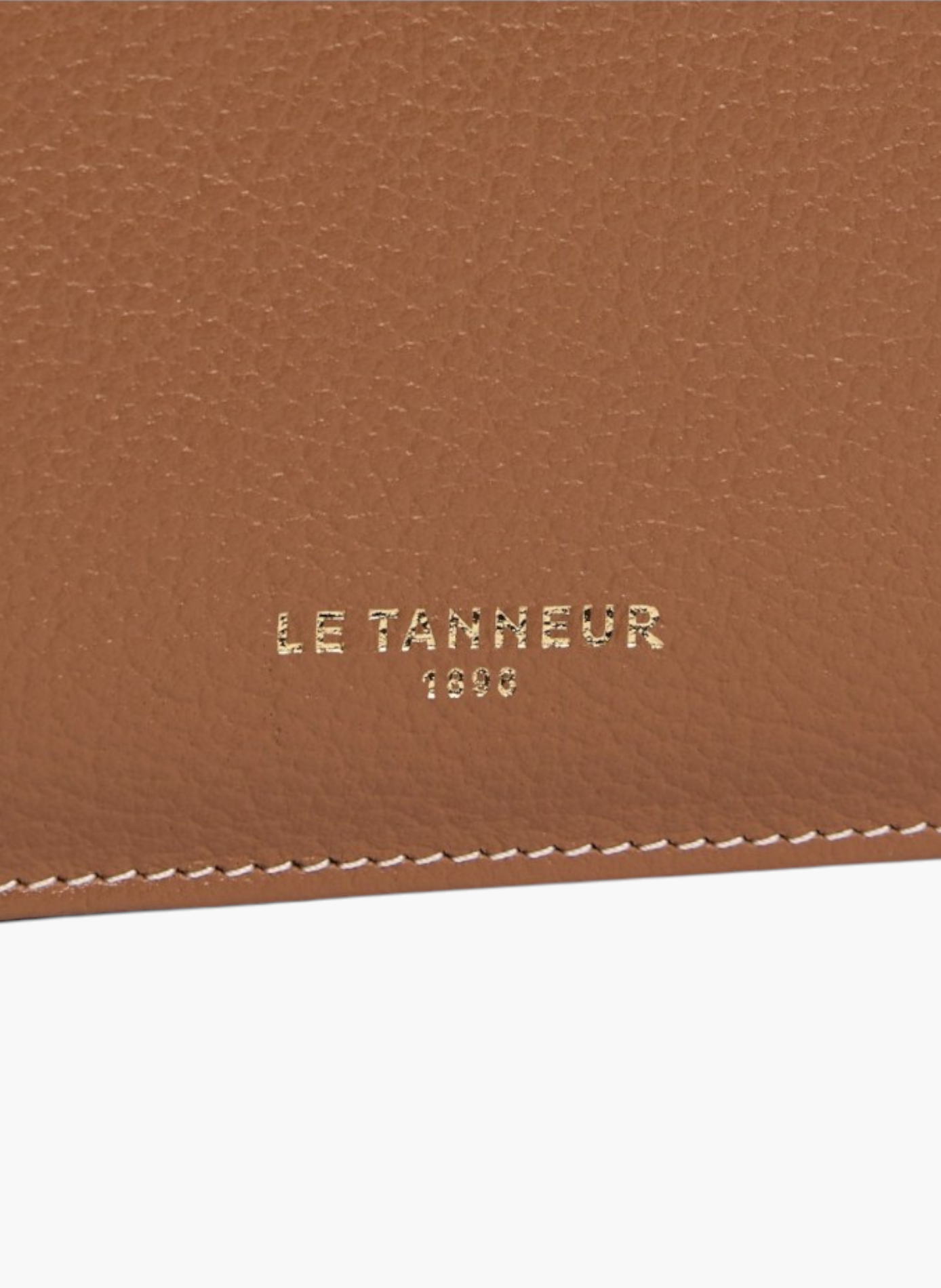 Porte cartes zippé albertine en cuir grainé LE TANNEUR Marron