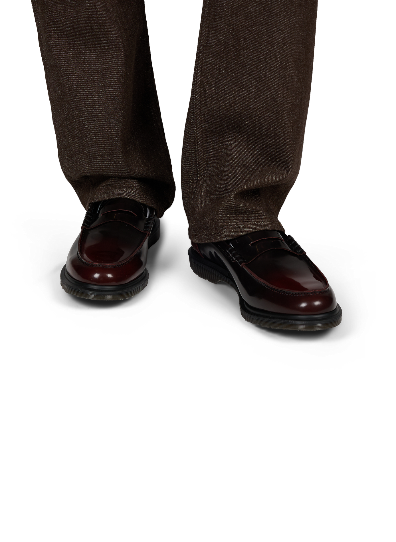 Mocassins en cuir DR. MARTENS Rouge
