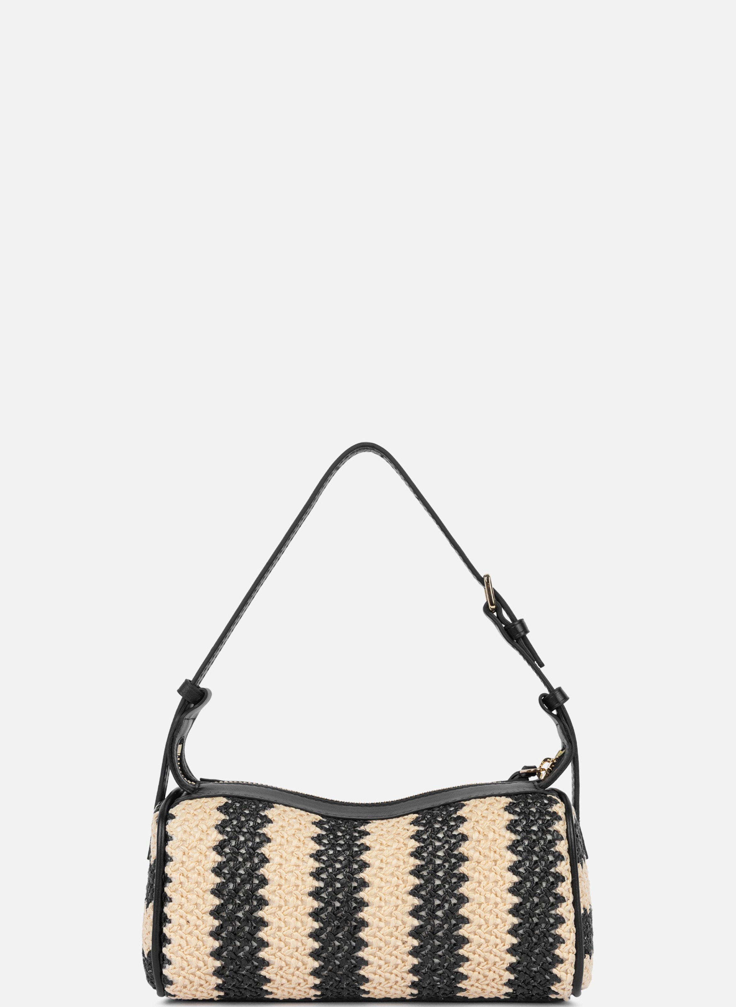Petit sac rectangle - mini osier LANCASTER Noir