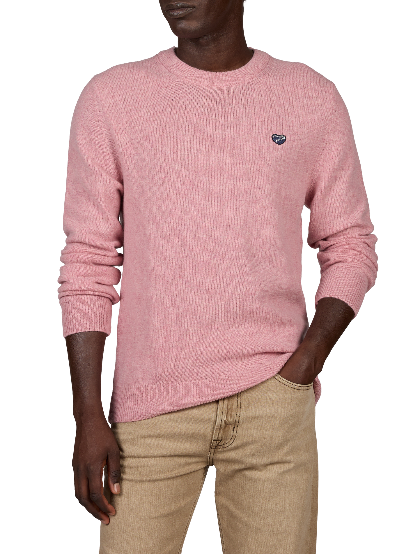 Oversized round neck wool sweater MAISON LABICHE Pink