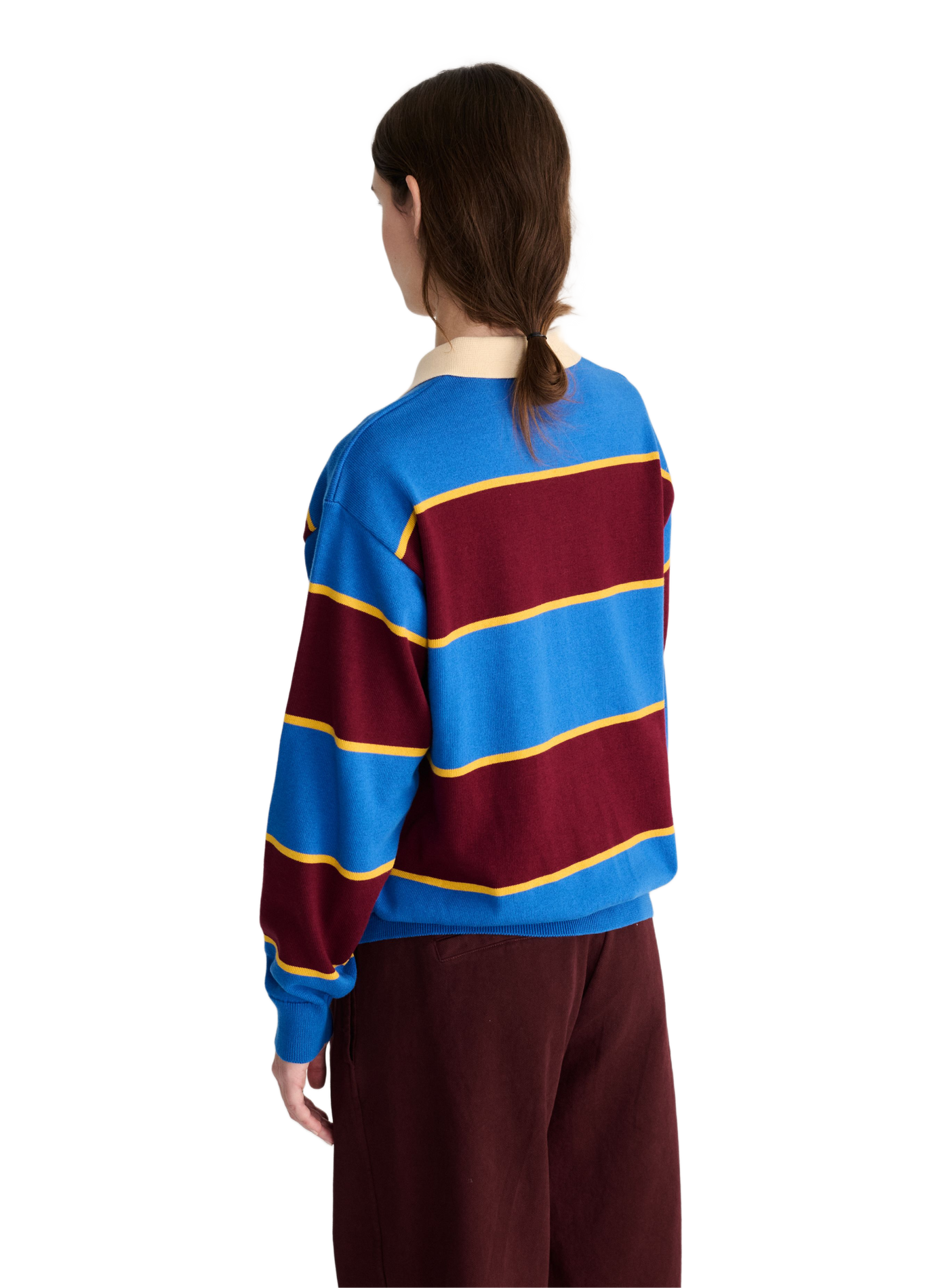 Striped cotton polo shirt BOBO CHOSES Blue