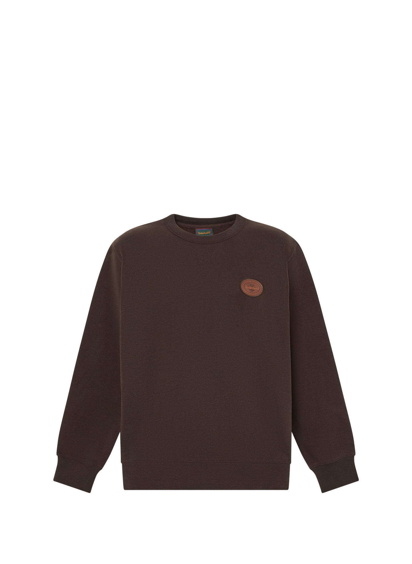 Sweat col rond en coton mlangé TIMBERLAND Marron