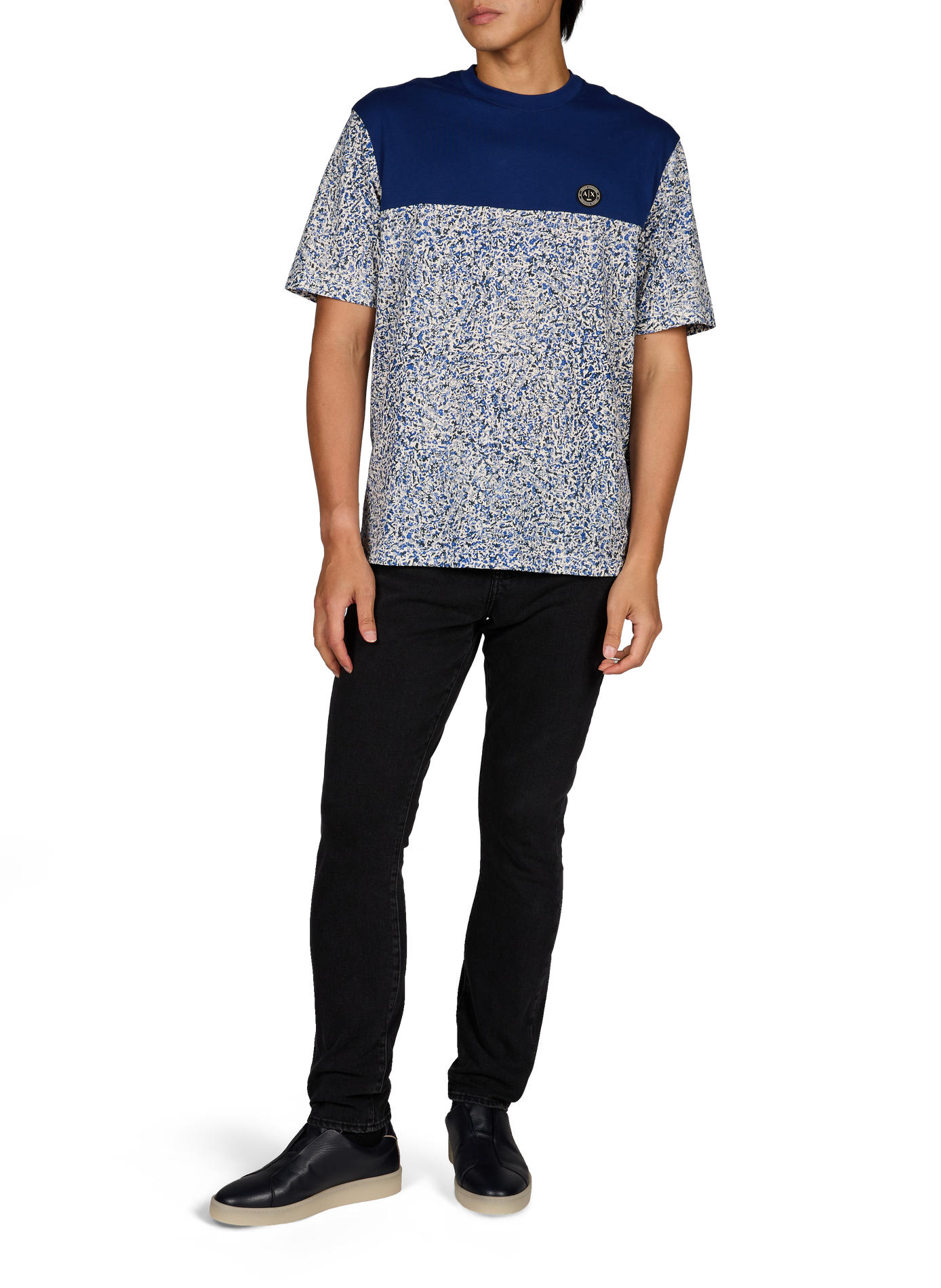 Jean slim en denim de coton stretch ARMANI EXCHANGE Gris