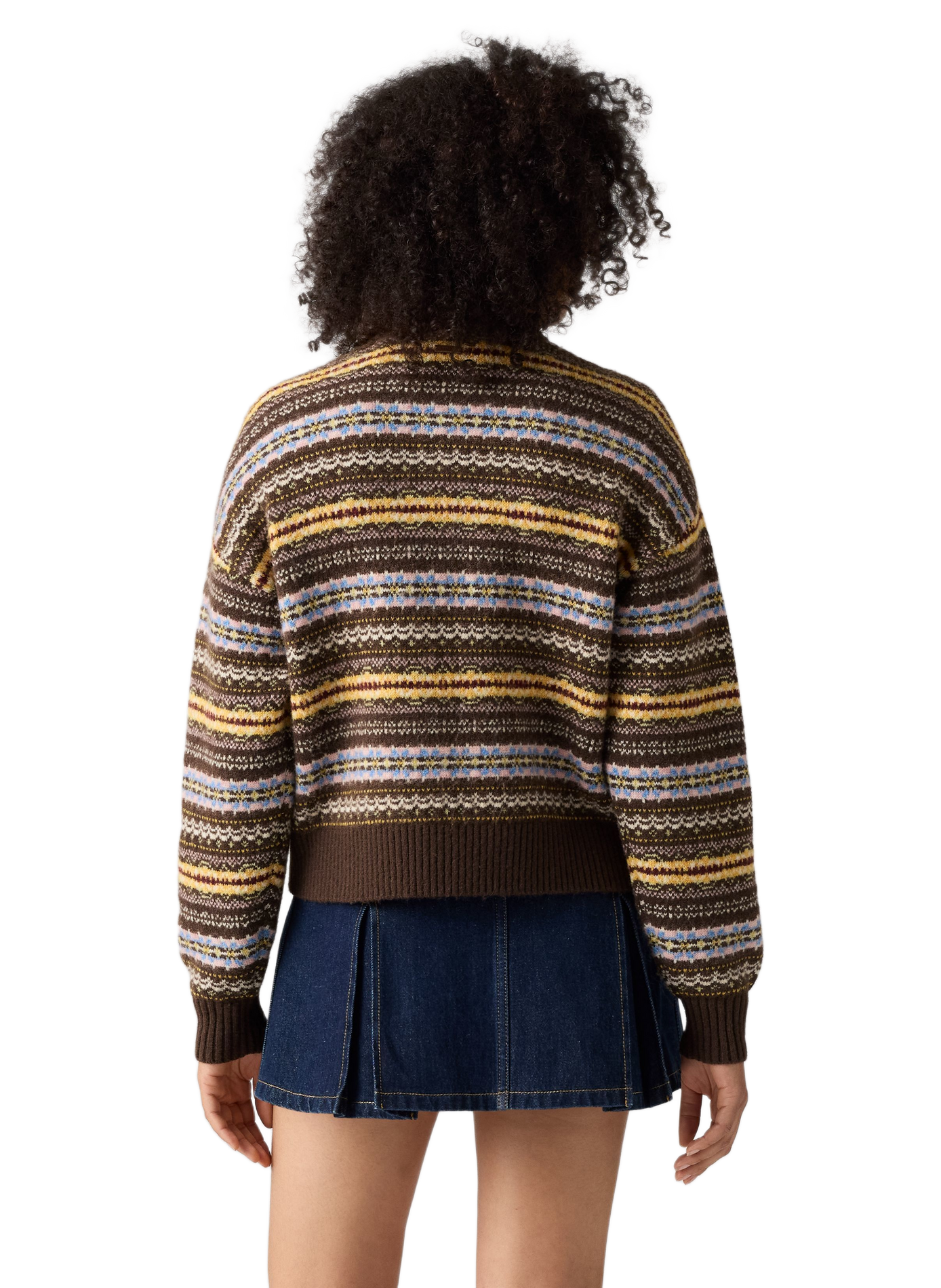Gilet dritto a righe LEVI'S Marrone