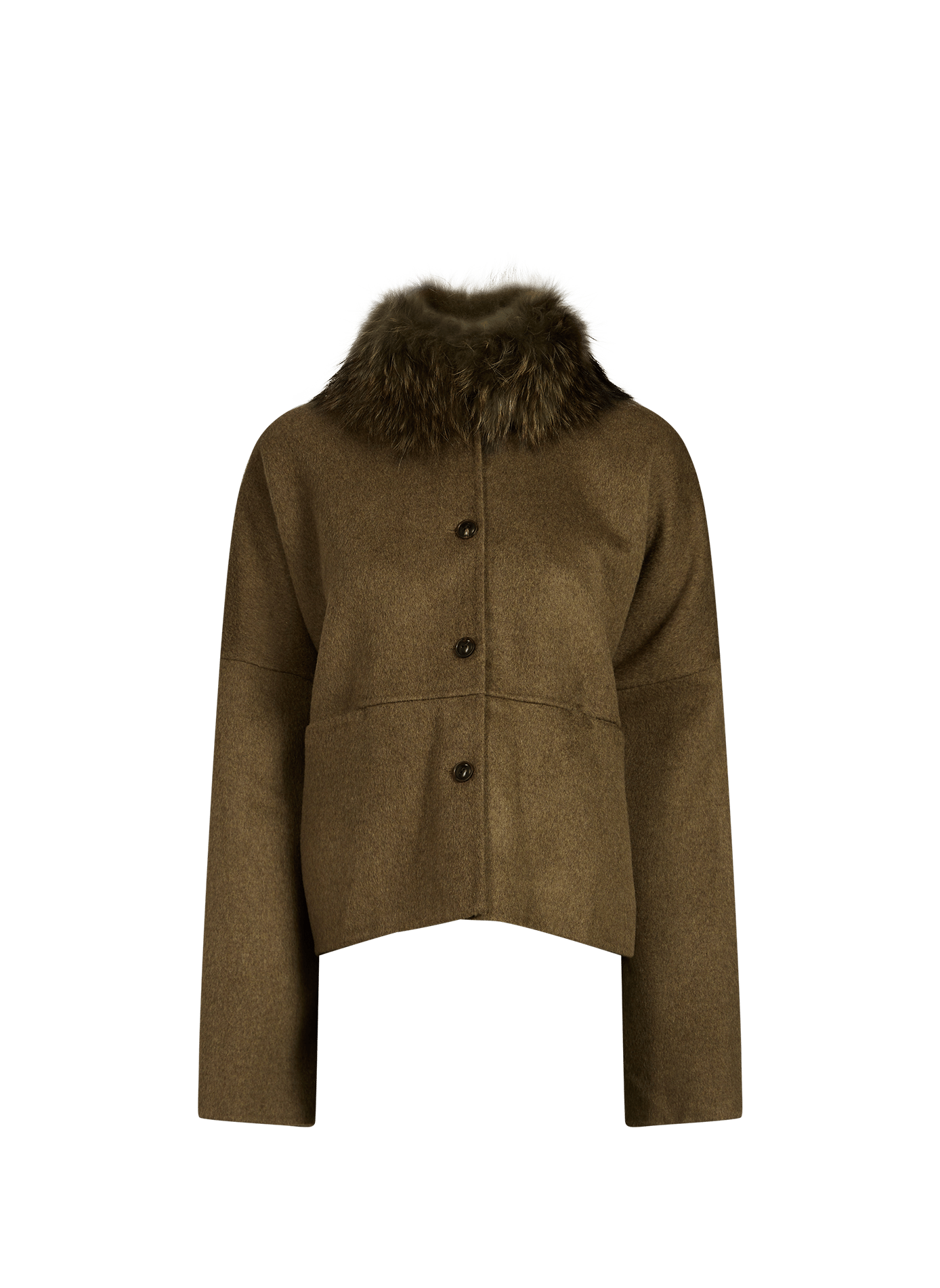 Cléo short coat in a wool blend VIKTORIA CHAN Khaki