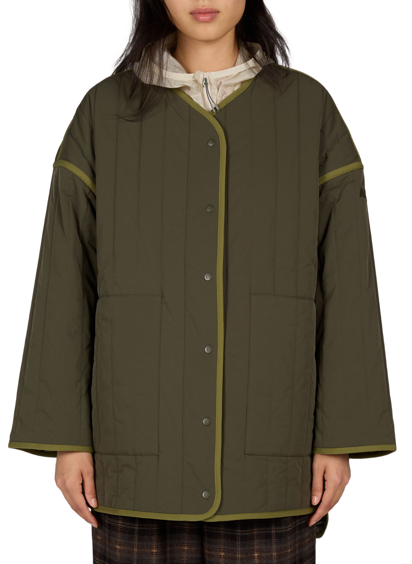 Quilted long sleeve jacket AIGLE Khaki