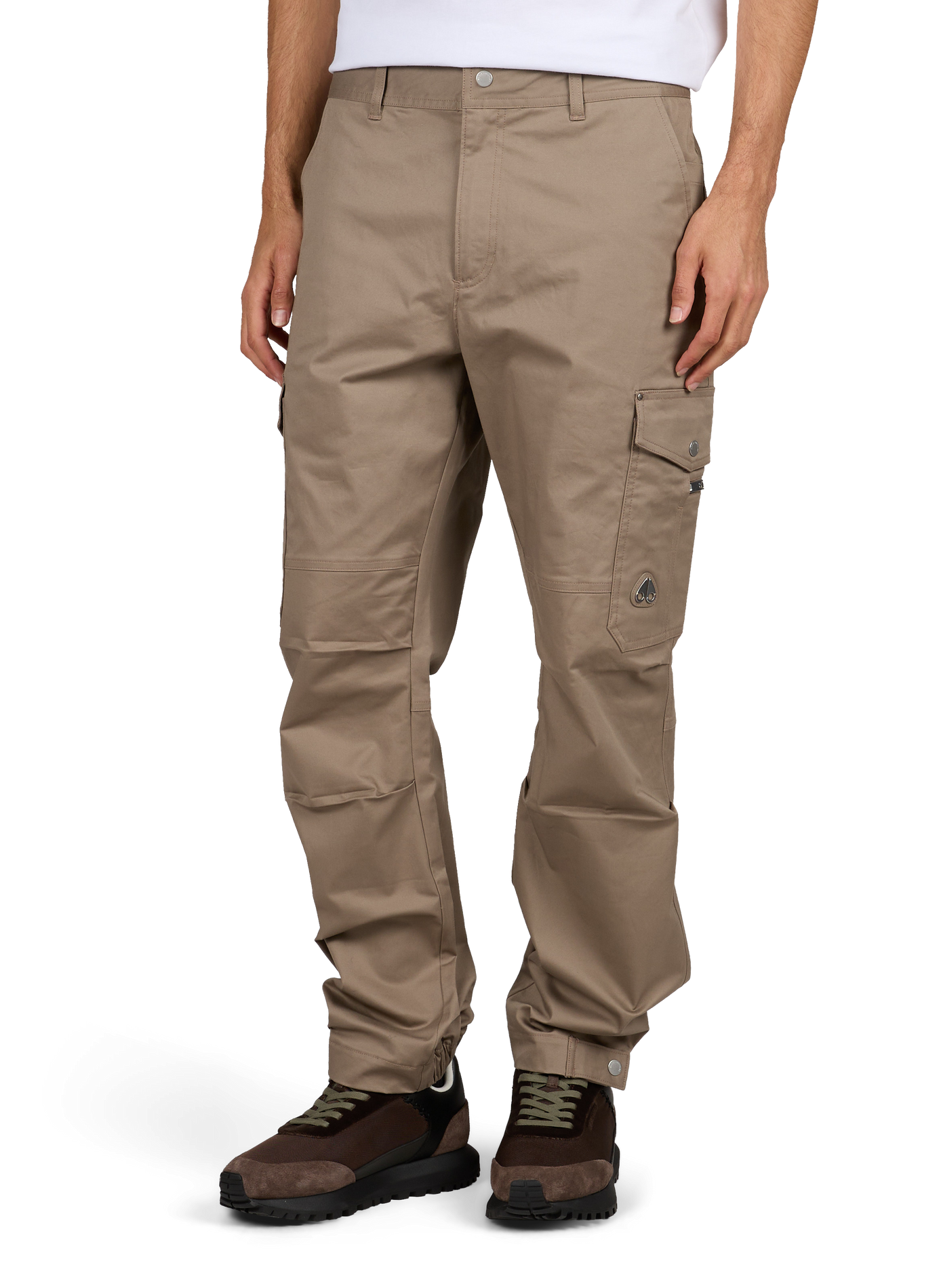 Cargo broek van gemengd katoen MOOSE KNUCKLES Beige