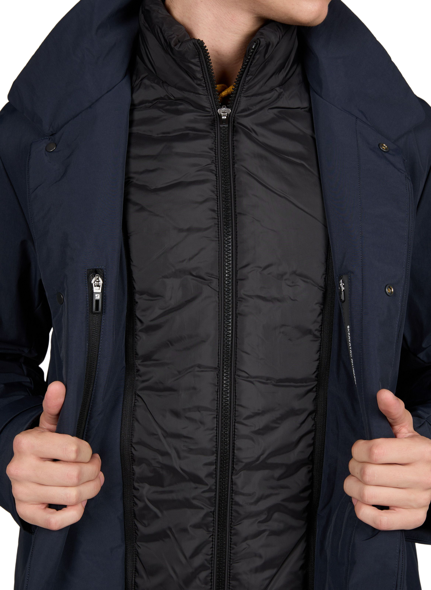 Classic collar parka KRAKATAU Blue