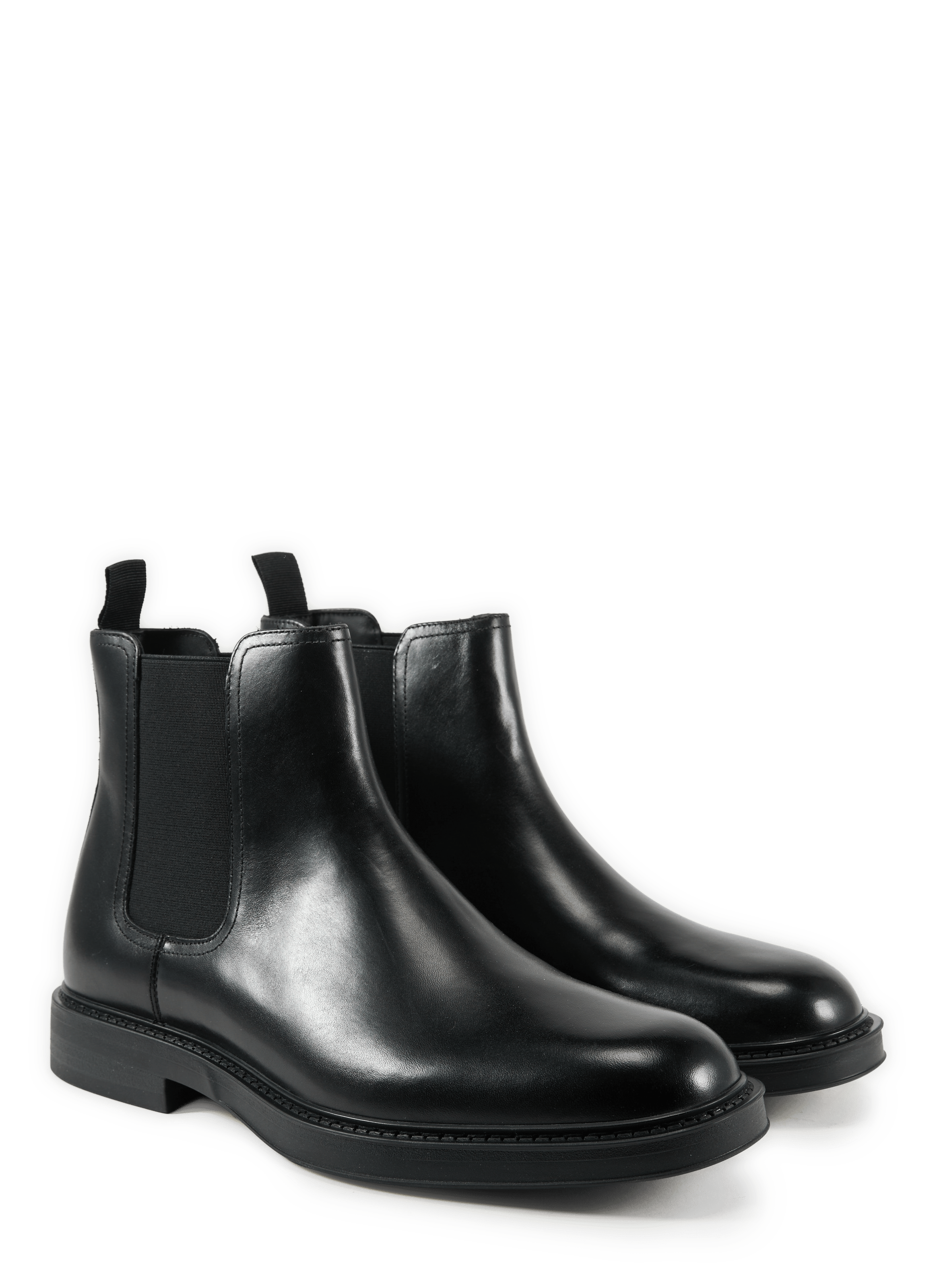 Mixed leather ankle boots GEOX Black