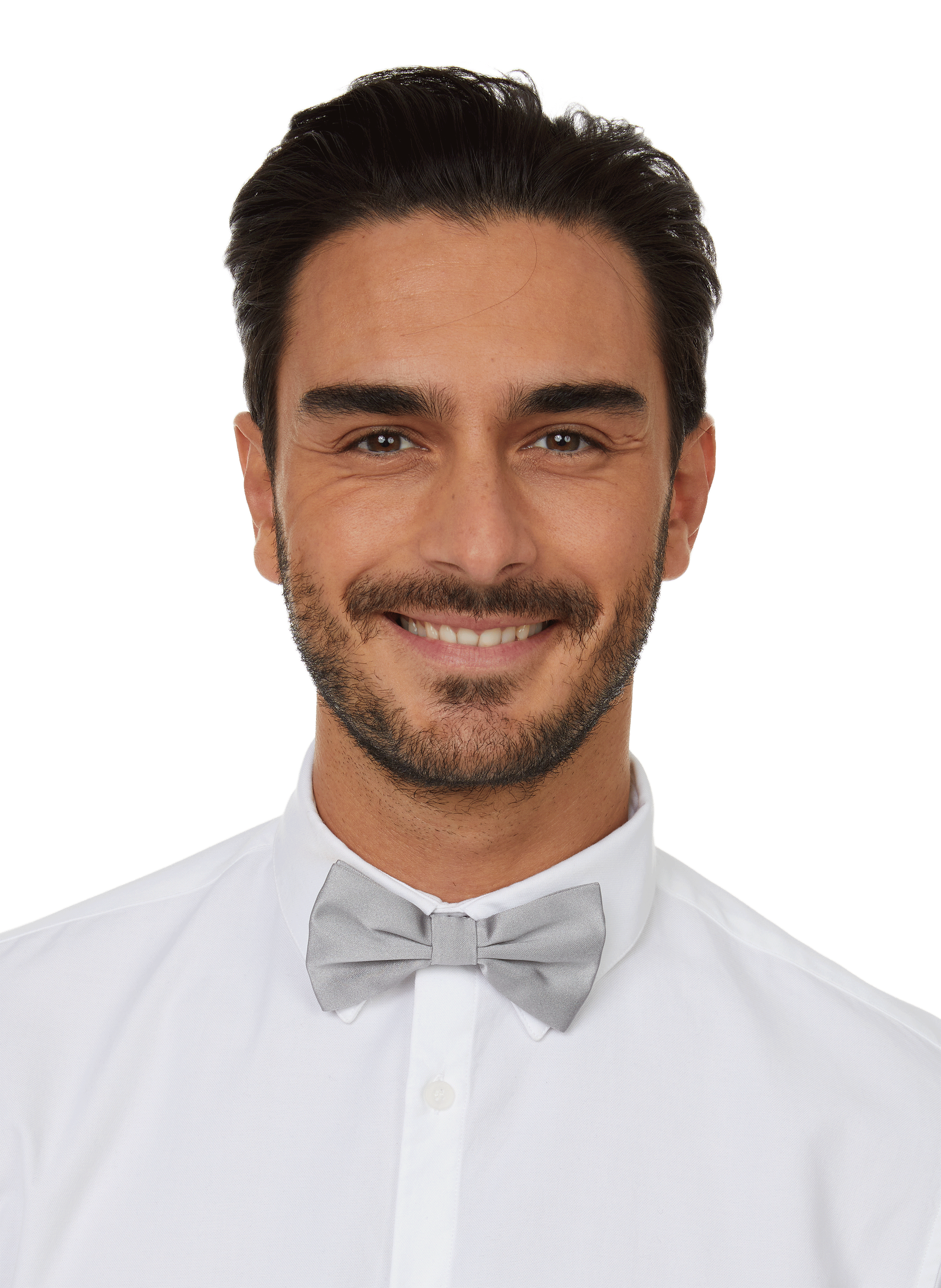 Silk satin bow tie  AU PRINTEMPS PARIS Silver