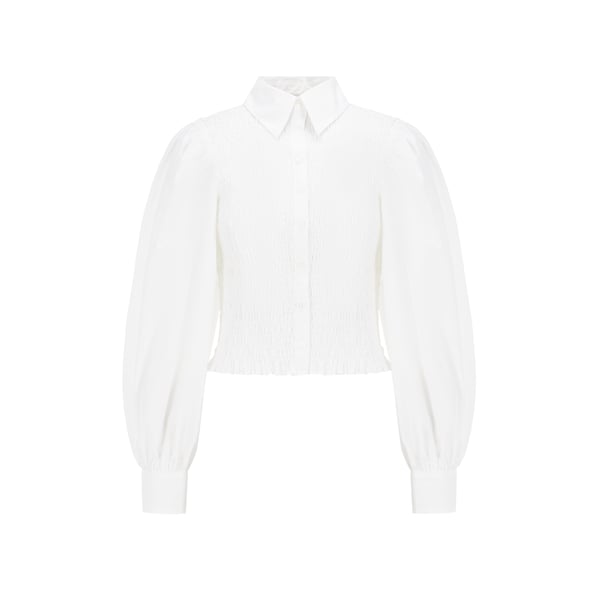 Chemise smockée en coton