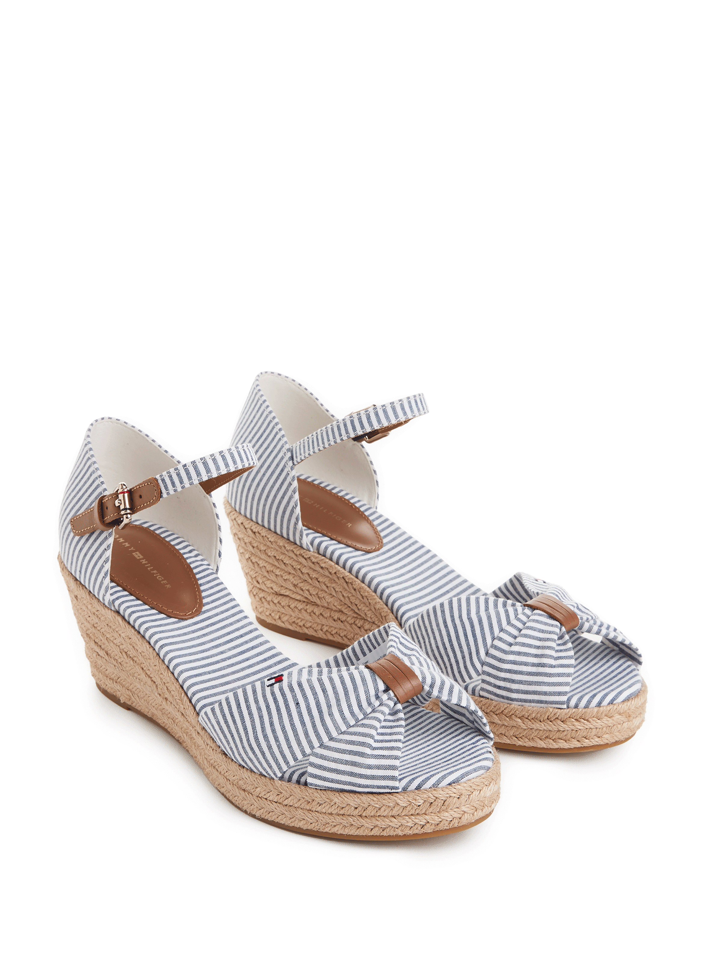 Sandales à talon compensé en coton recyclé