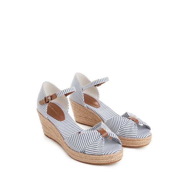 Sandales à talon compensé en coton recyclé