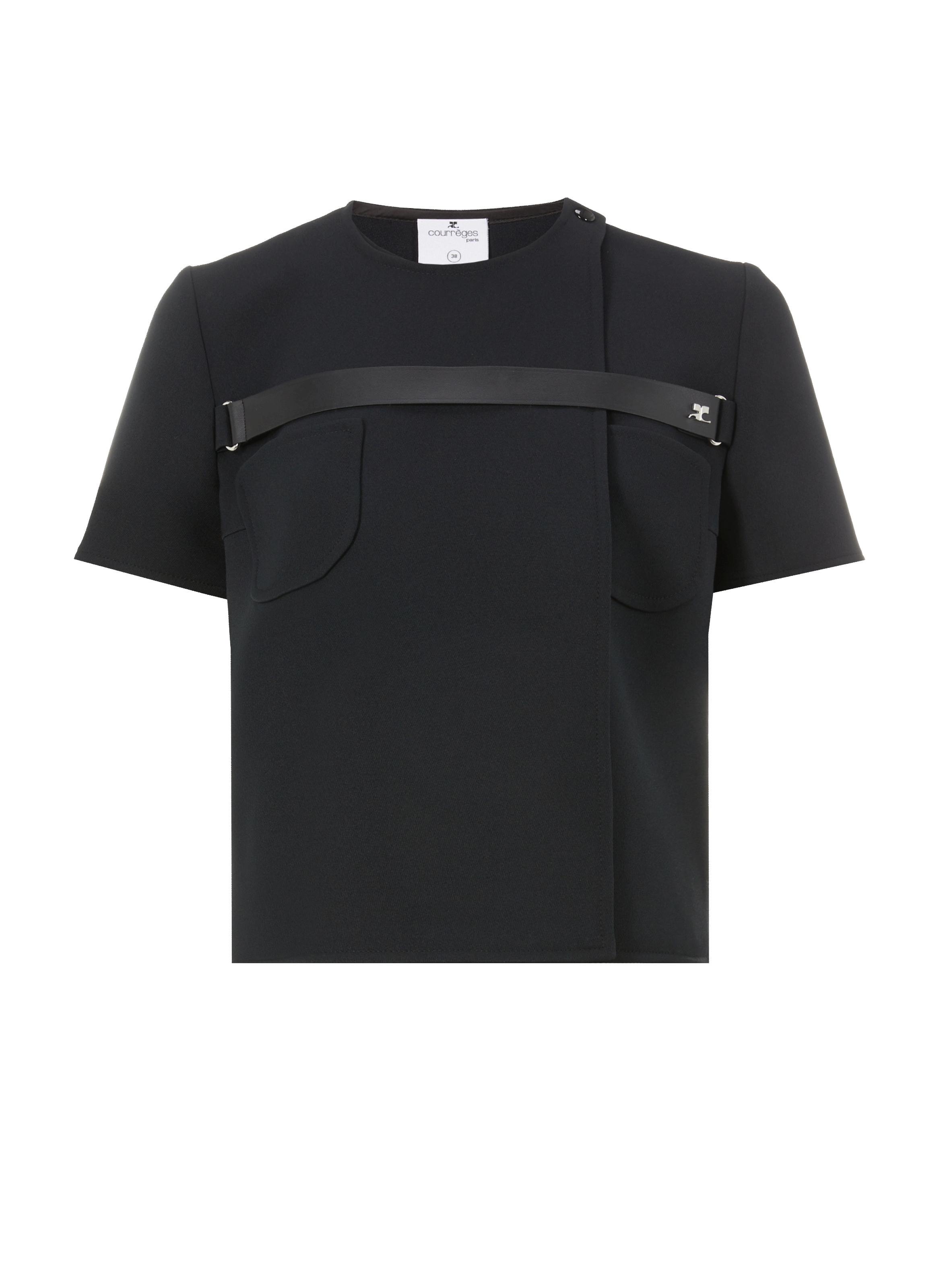 T-shirt col rond droit