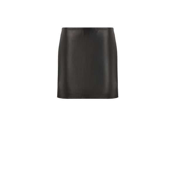Saison 1865 Leather Mini Skirt In Black
