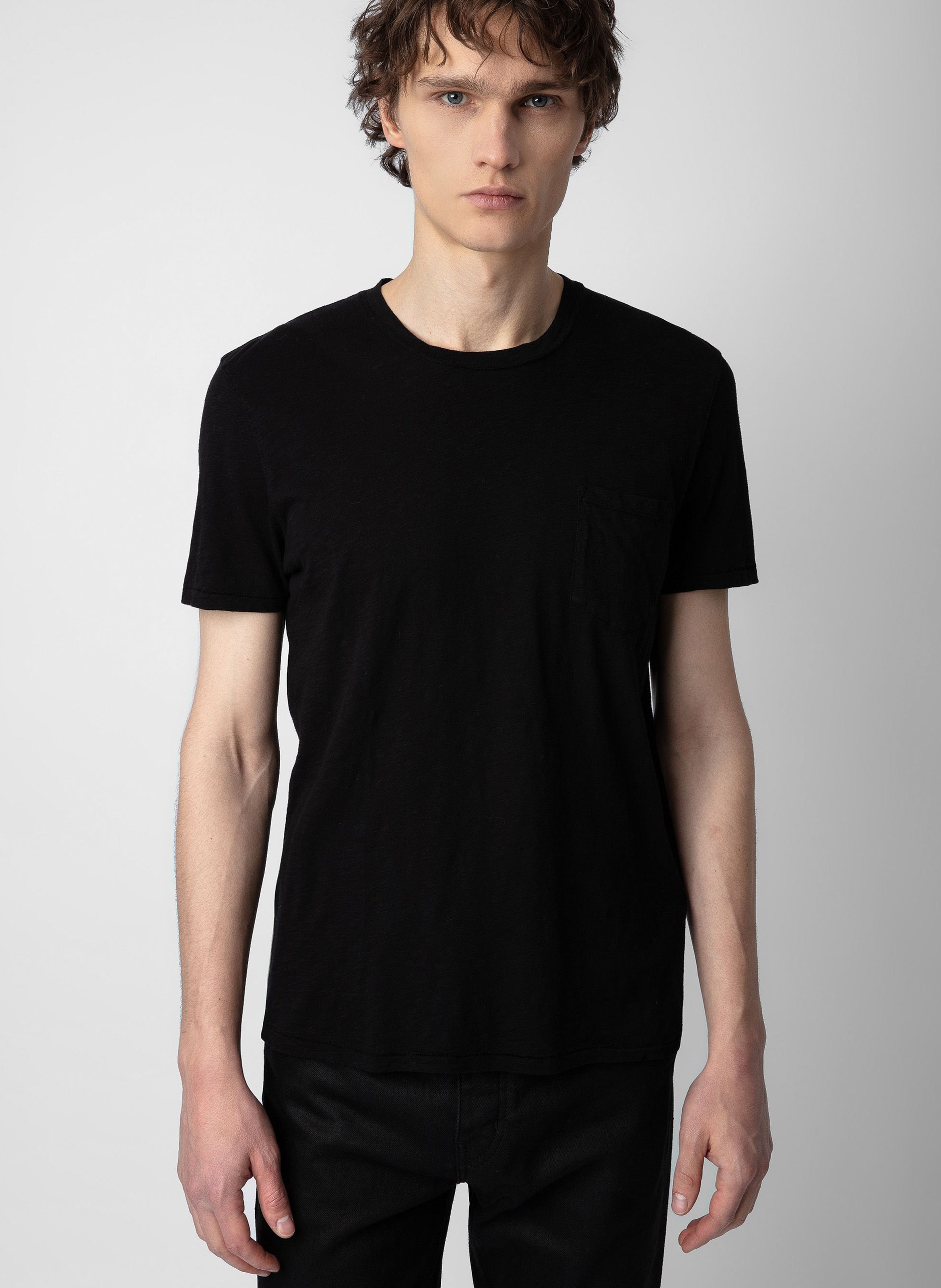 Tee-shirt droit en coton stockholm ZADIG&VOLTAIRE Noir