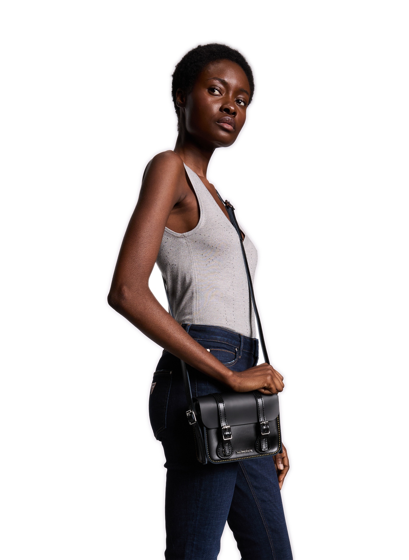 Sac 7" Leather Satchel Black Kiev DR. MARTENS Noir