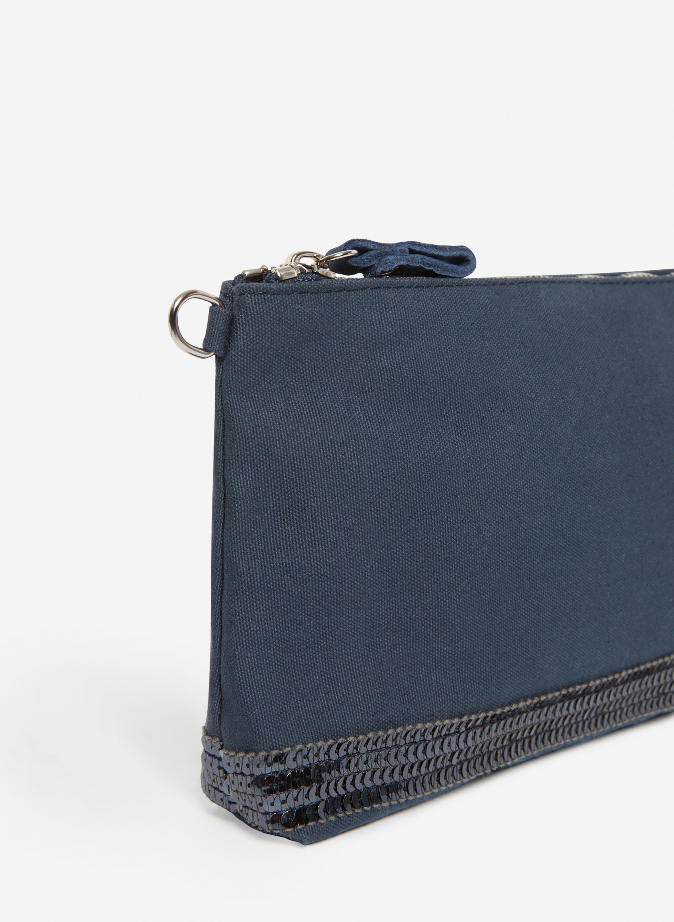 Pochette zippée en toile VANESSA BRUNO Bleu