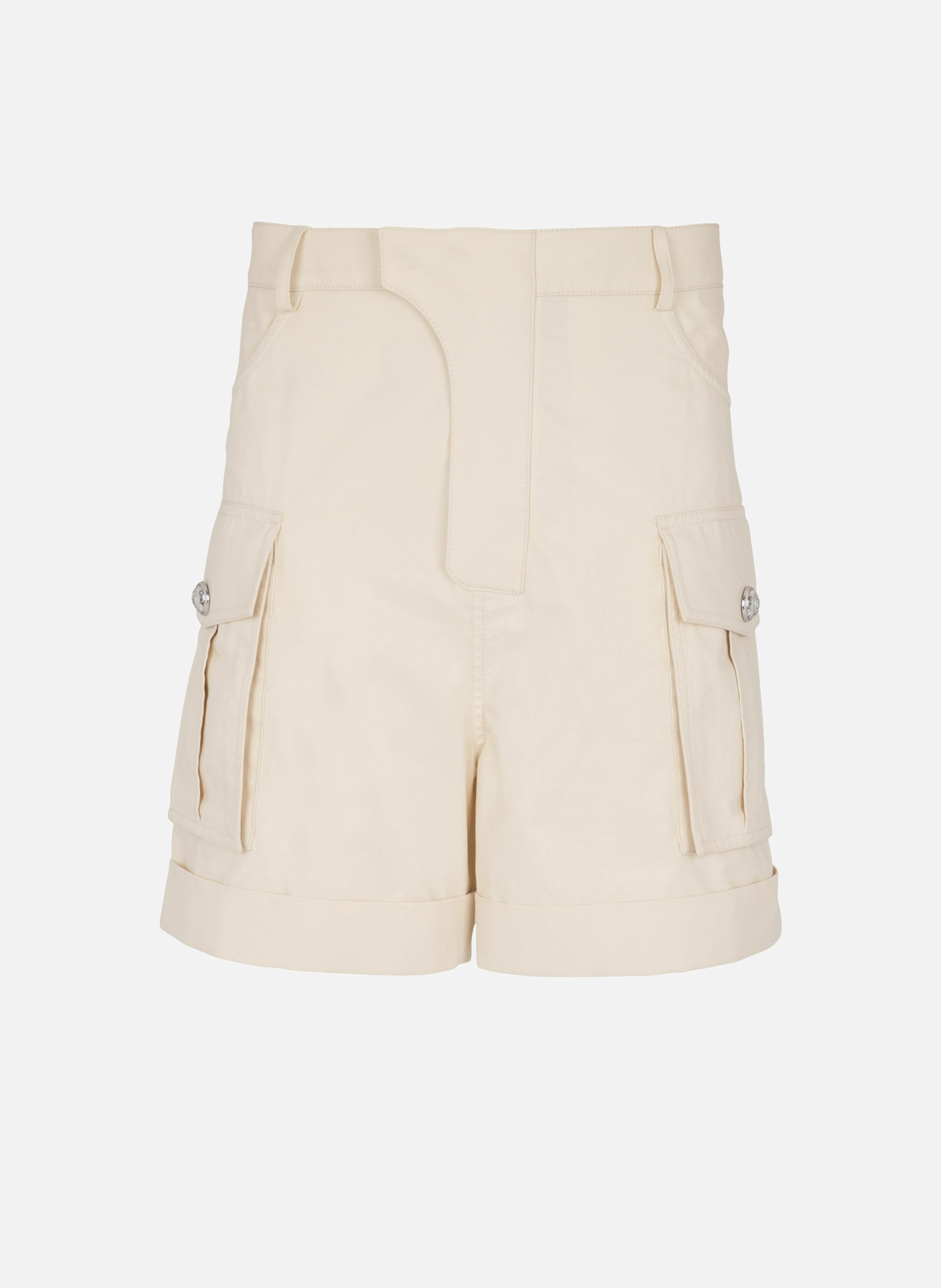 Bermuda cargo en coton BALMAIN Beige