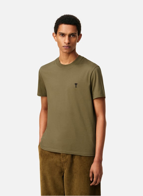 T-shirt ami de coeur en coton Vert by AMI PARIS AMI PARIS T-shirt ami de coeur en coton Vert